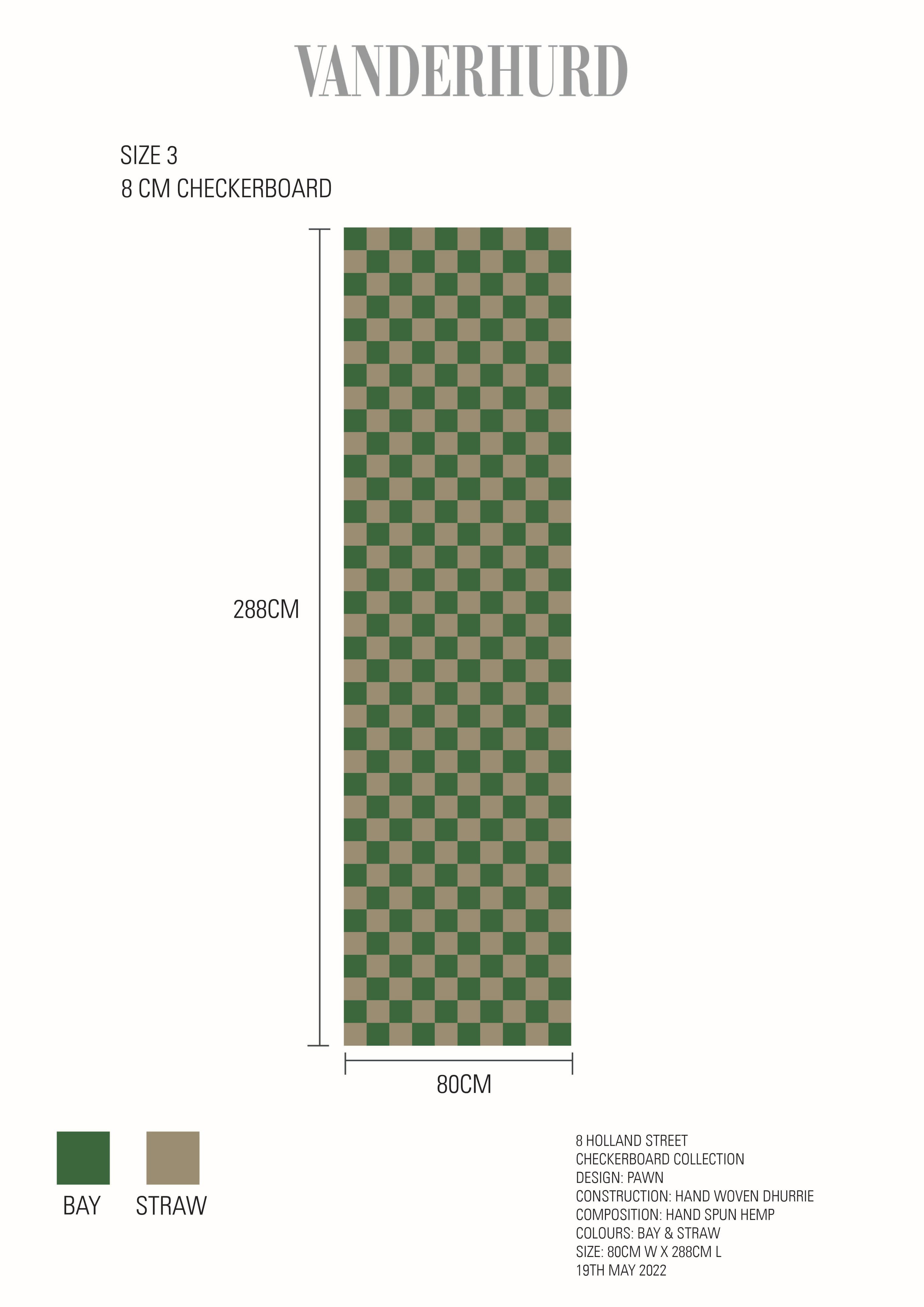 Pawn, Woven Dhurrie, Runner