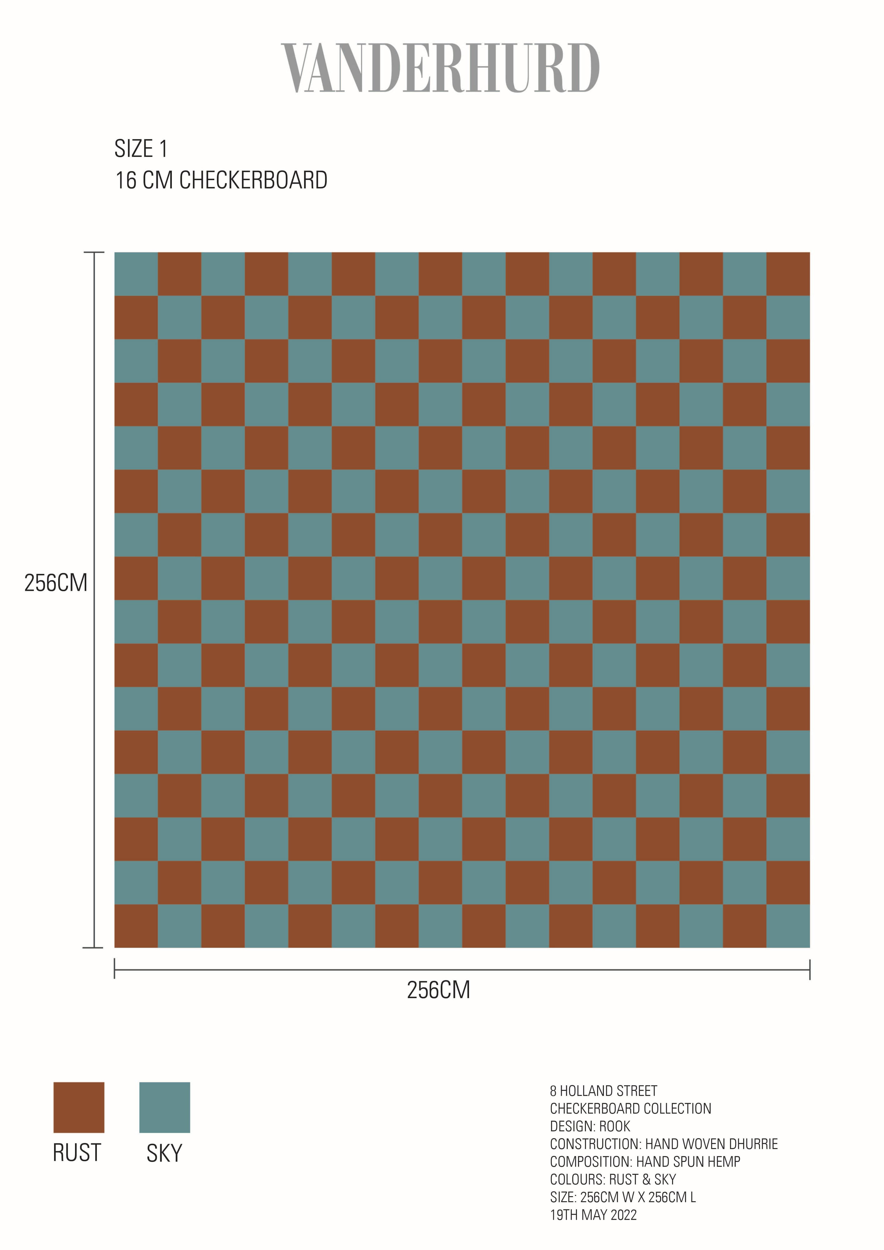 Rook, Woven Dhurrie, Large