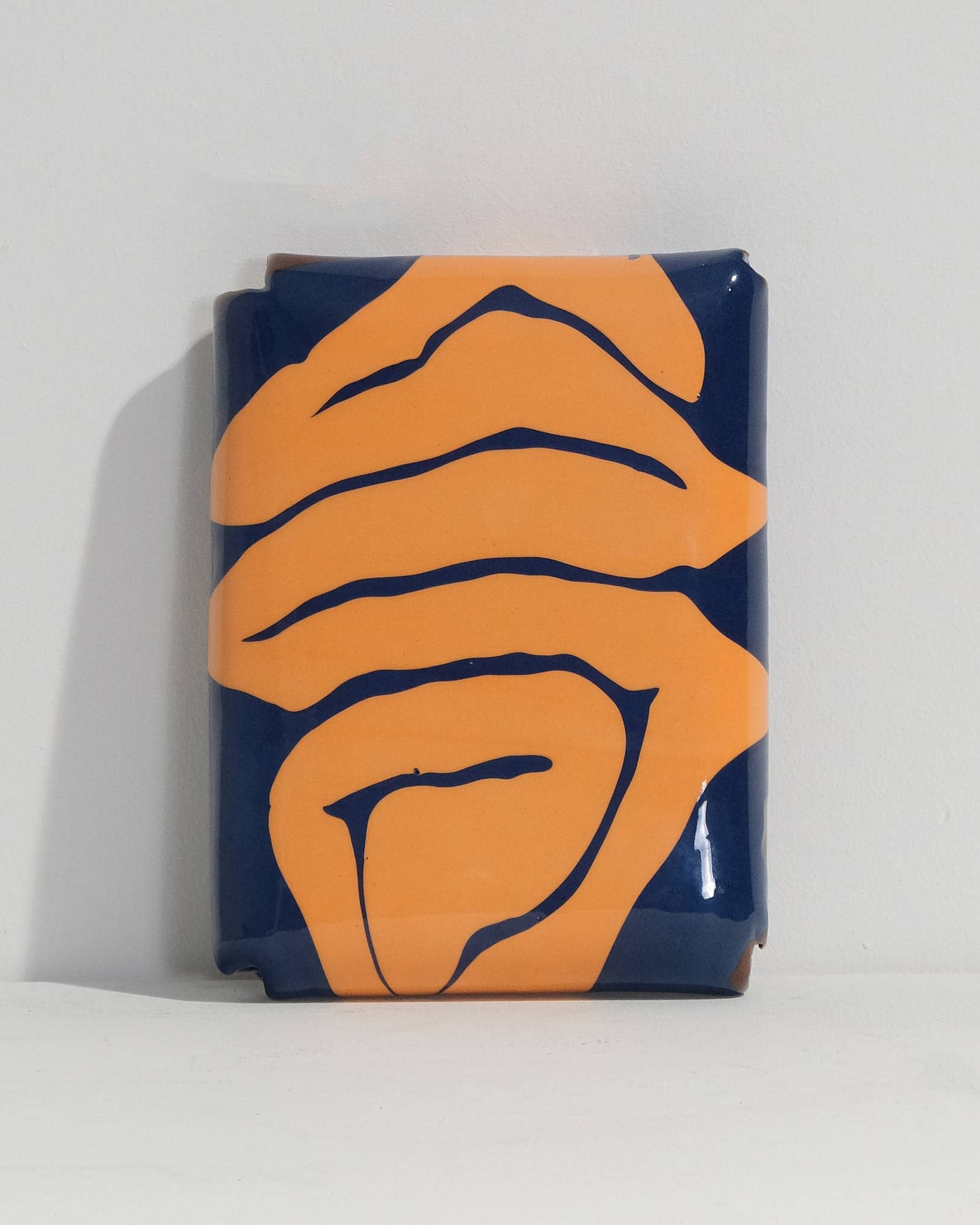 Slip Pillow Trailing Orange on Blue