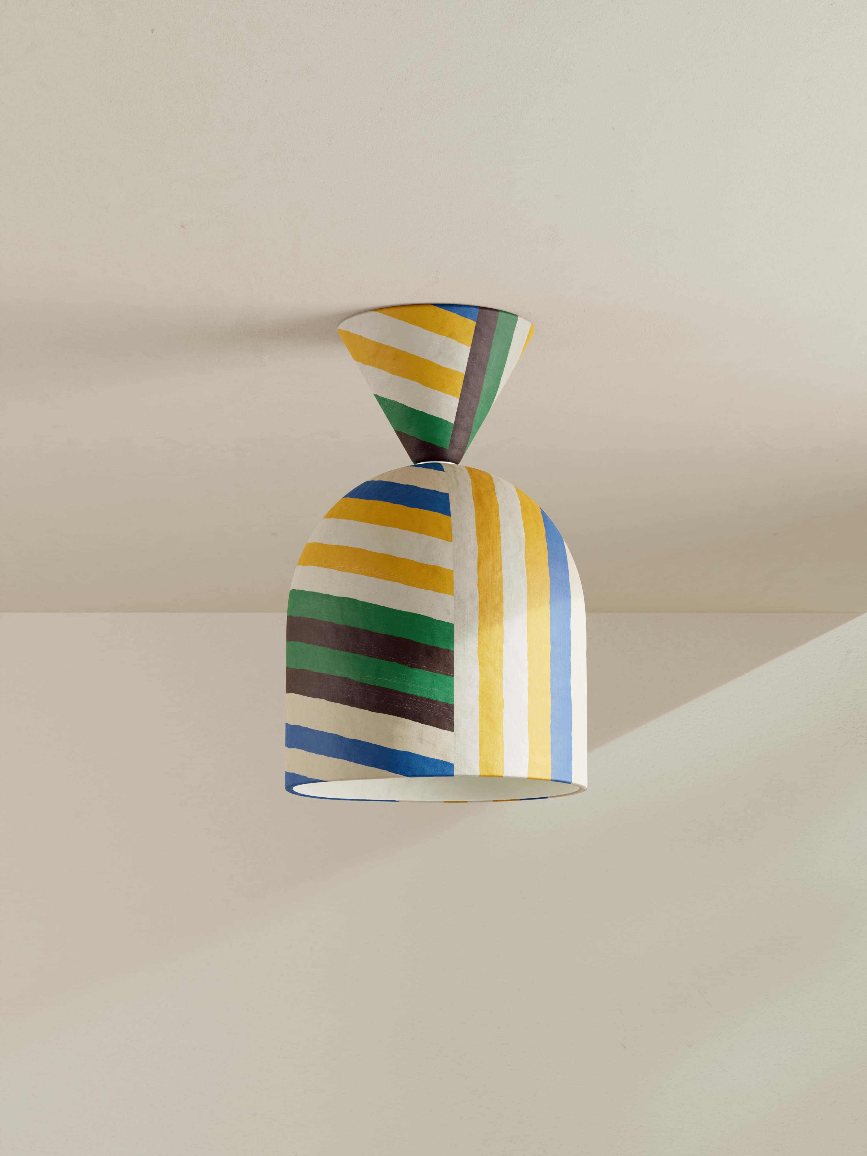 Bell Flush Pendant Mount Light in Bonbon