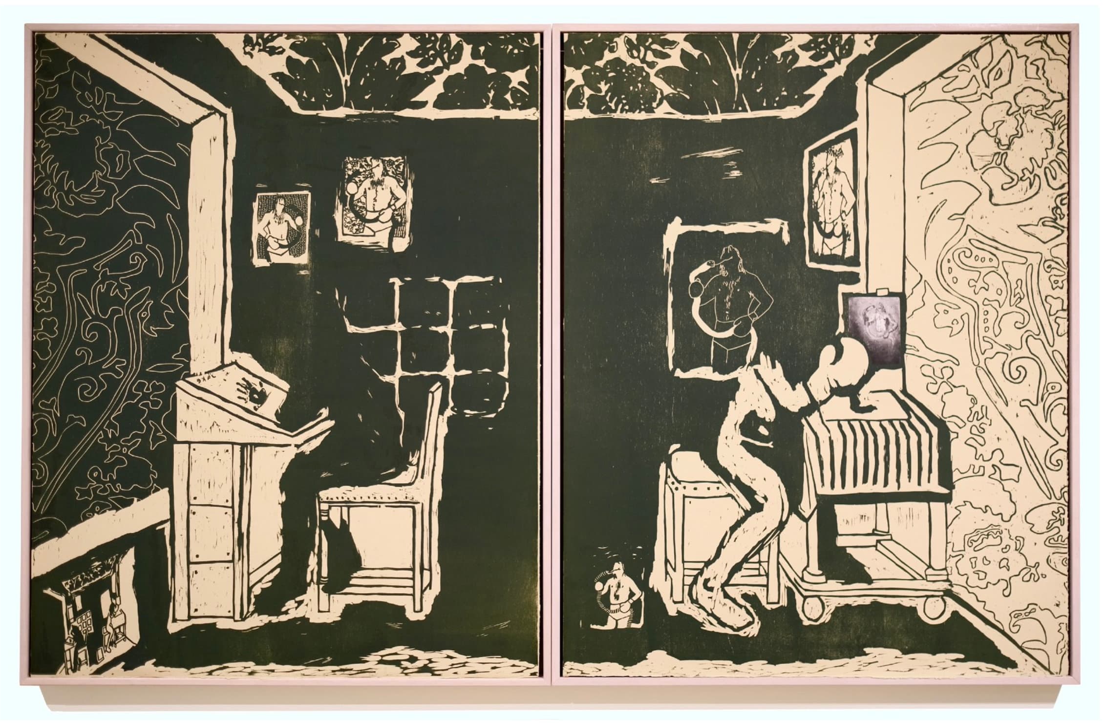 Two Men Making Prints