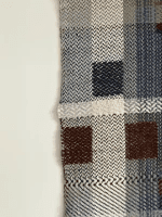 Mustard, Navy, Chestnut Hand-woven Wall Hanging