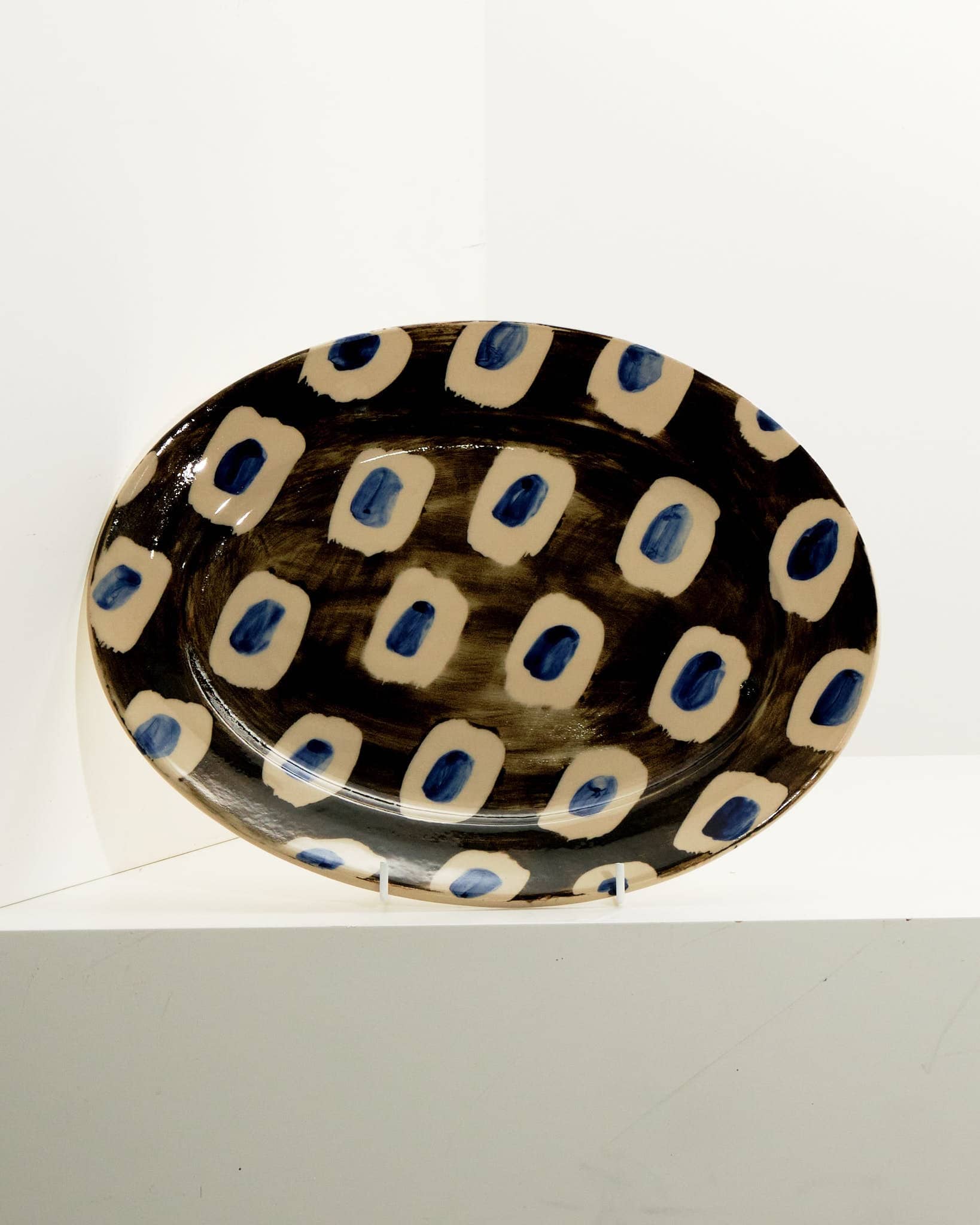 Medium Oval Cobalt Dash Platter