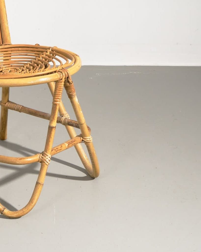 High Back Bamboo Chair