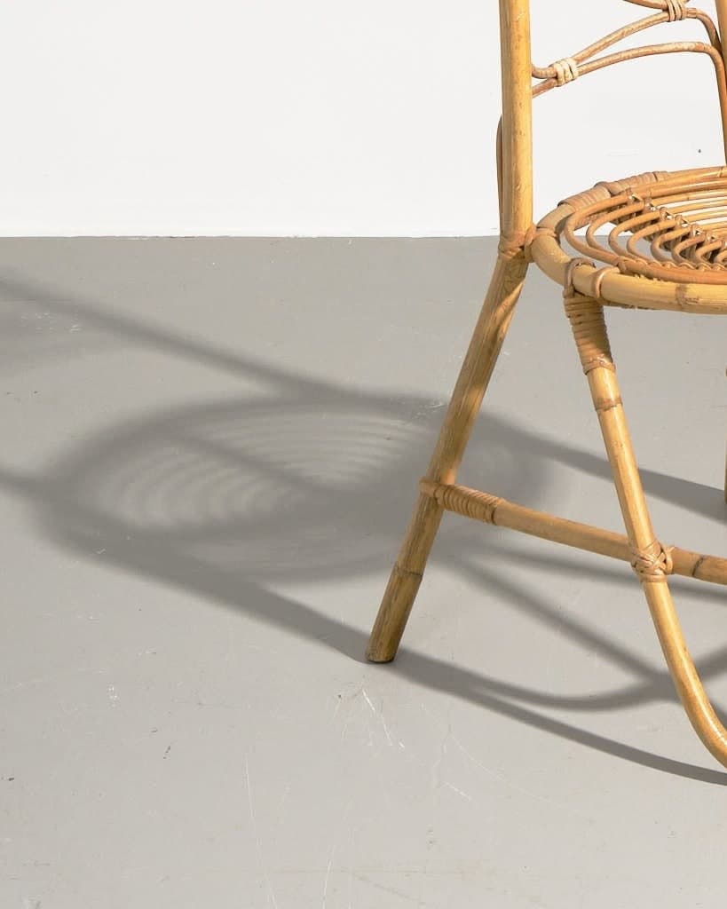 High Back Bamboo Chair