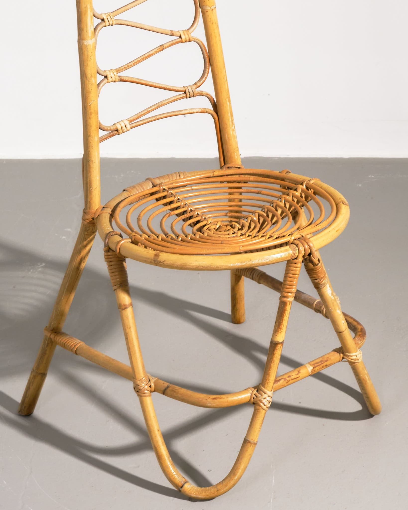 High Back Bamboo Chair