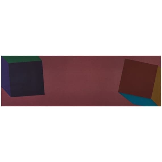 Two Cubes with Colors Superimposed (Red)