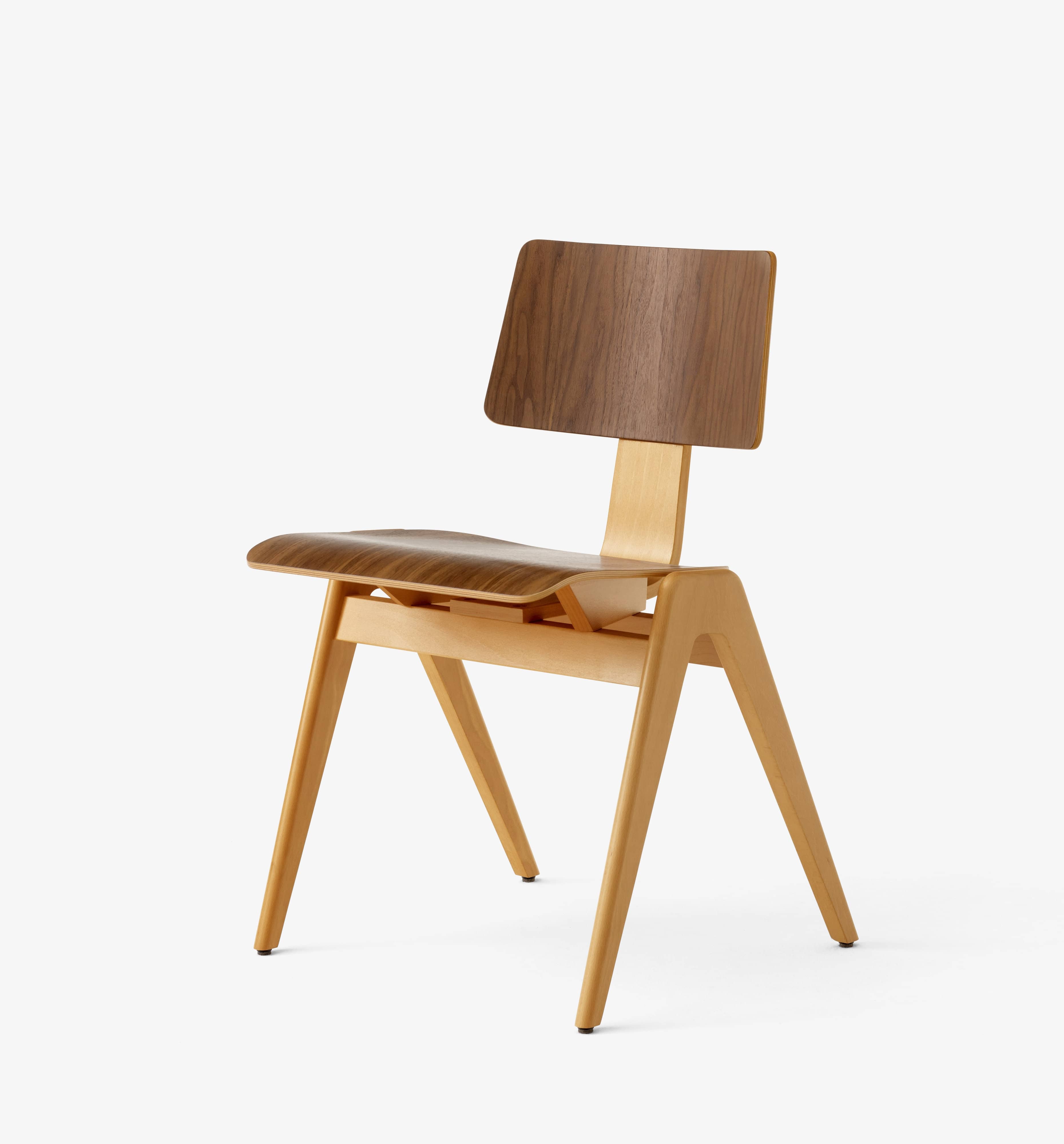 Robin Day, Daystak Side Chair RD1 in Beech & Walnut