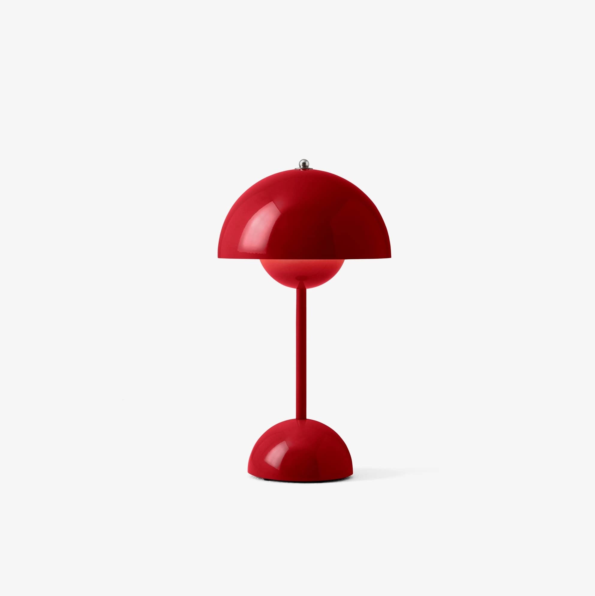 Verner Panton, Flowerpot Portable Lamp VP9 in Vermilion Red