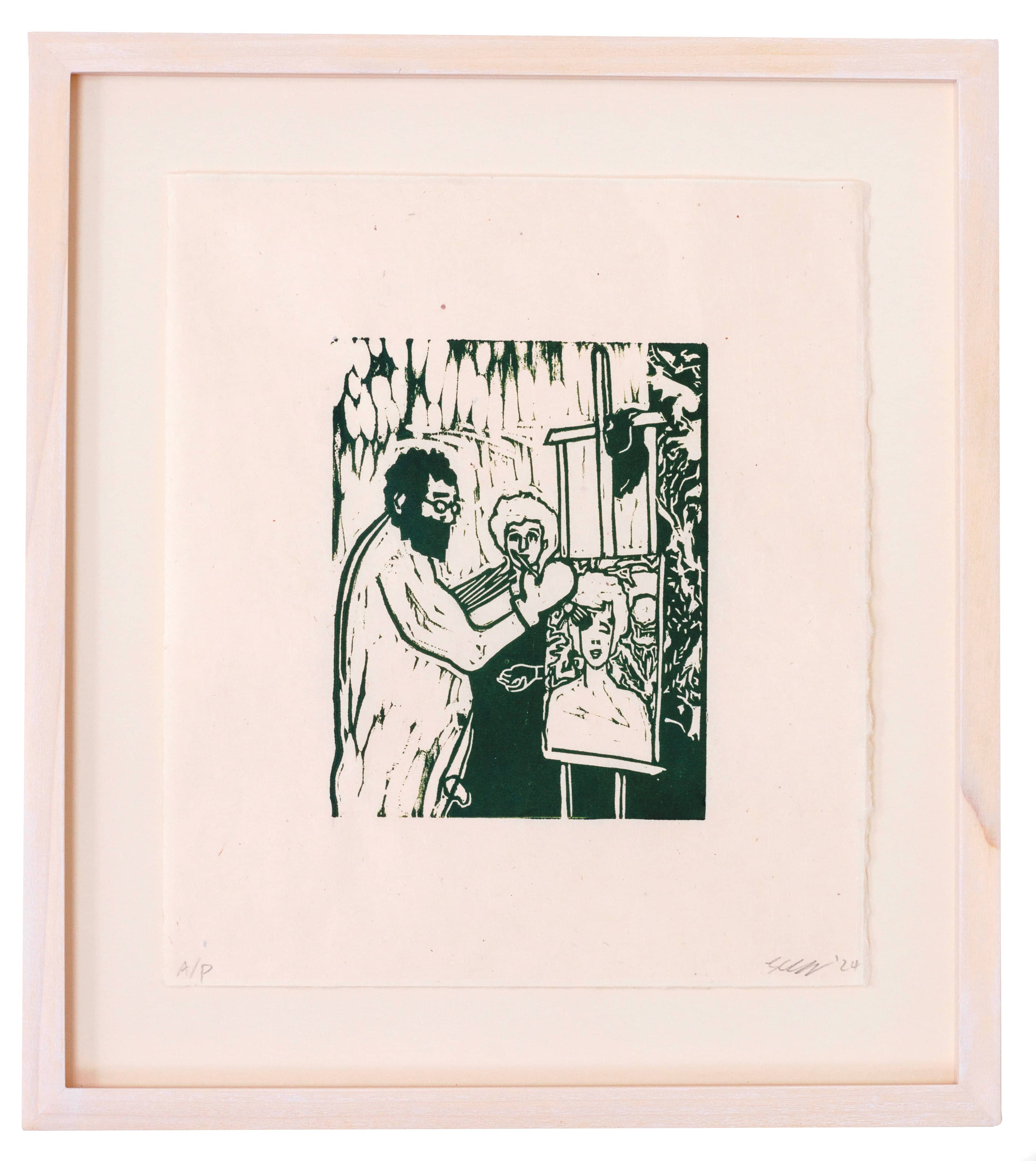 Man Painting A Painting (Study)