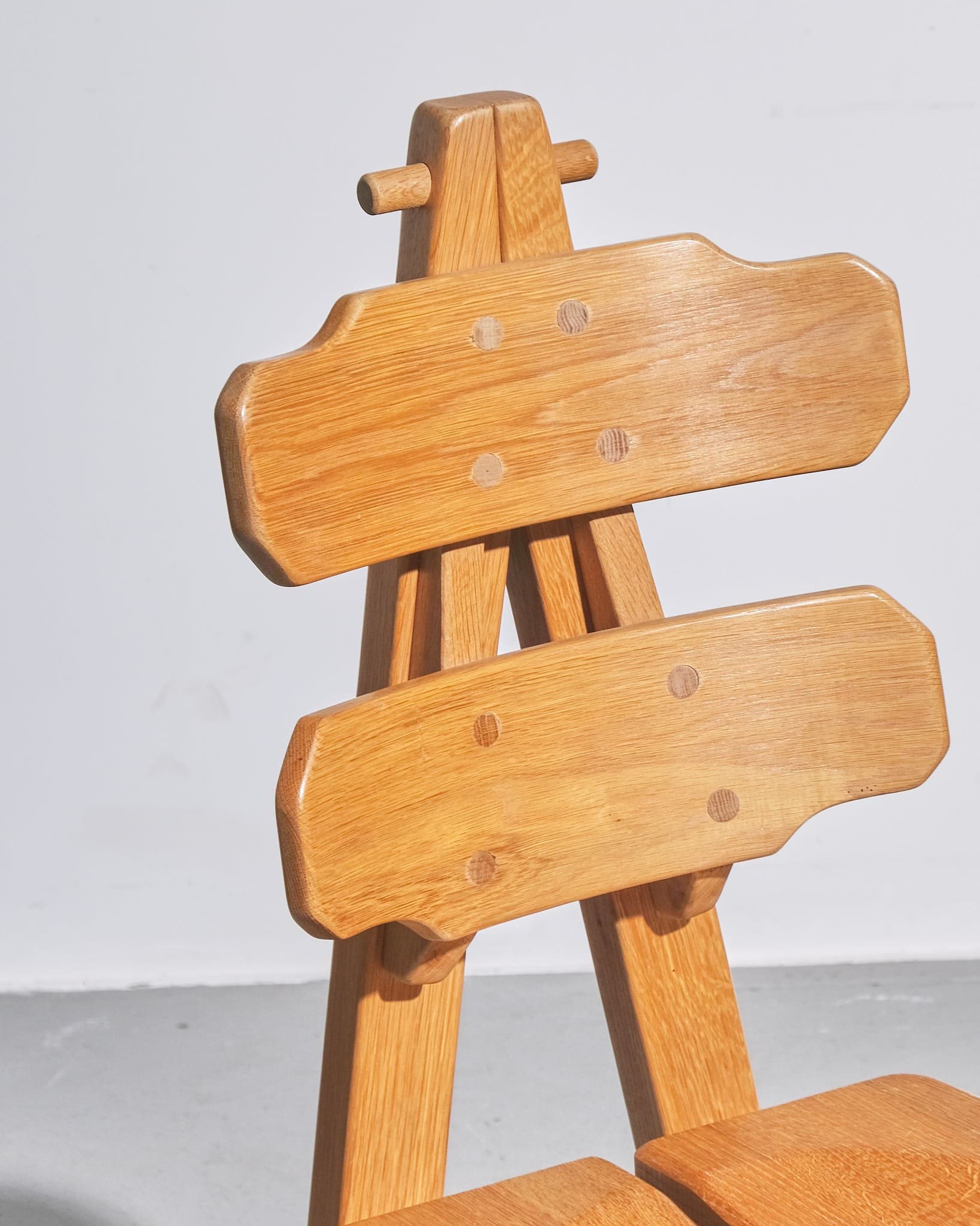 Set of Six Brutalist Dining Chairs