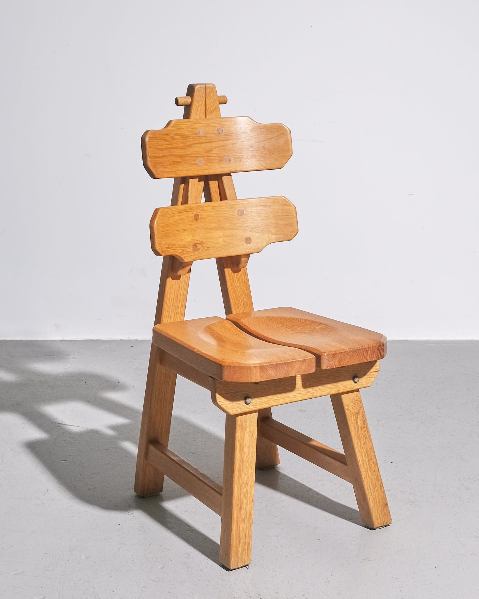 Set of Six Brutalist Dining Chairs