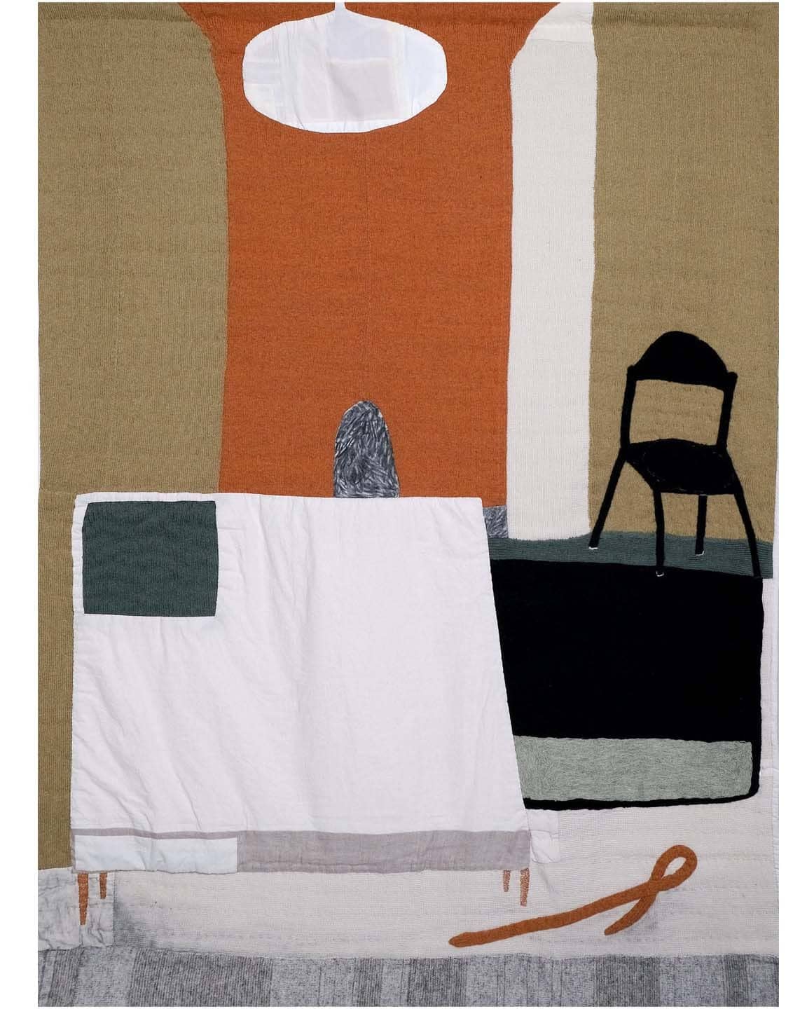 Patchwork Oval Textile Wall Hanging