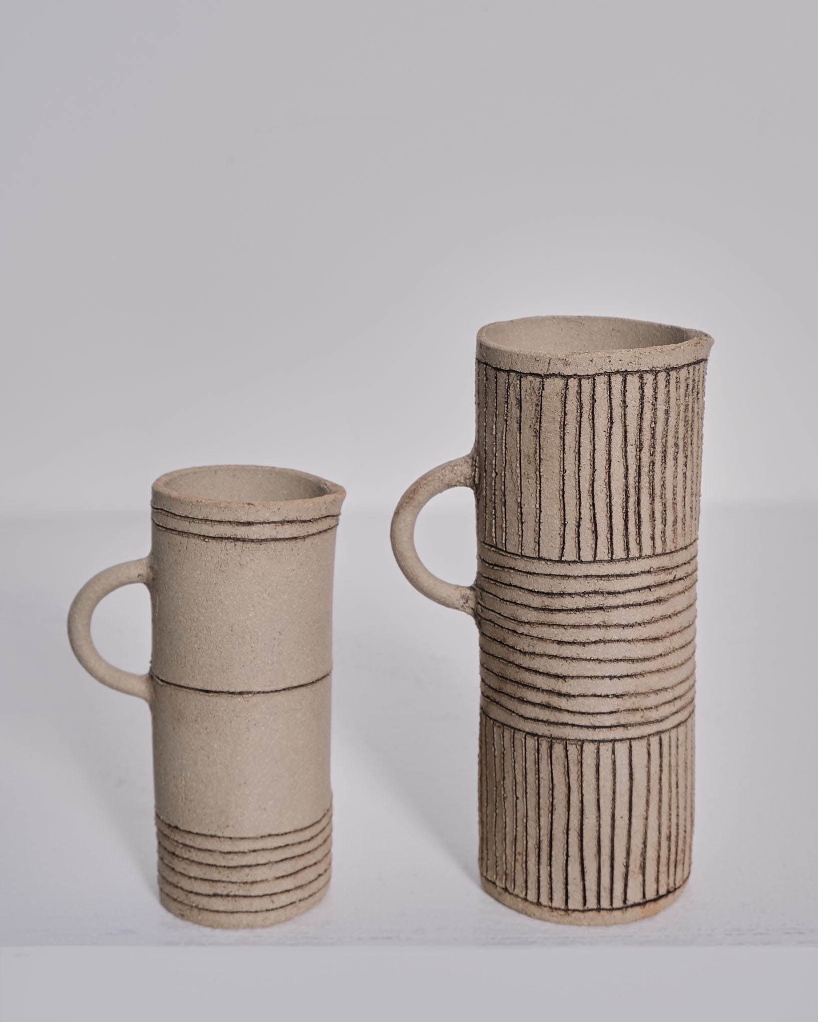 Small Jug (Light Horizontal Bands)