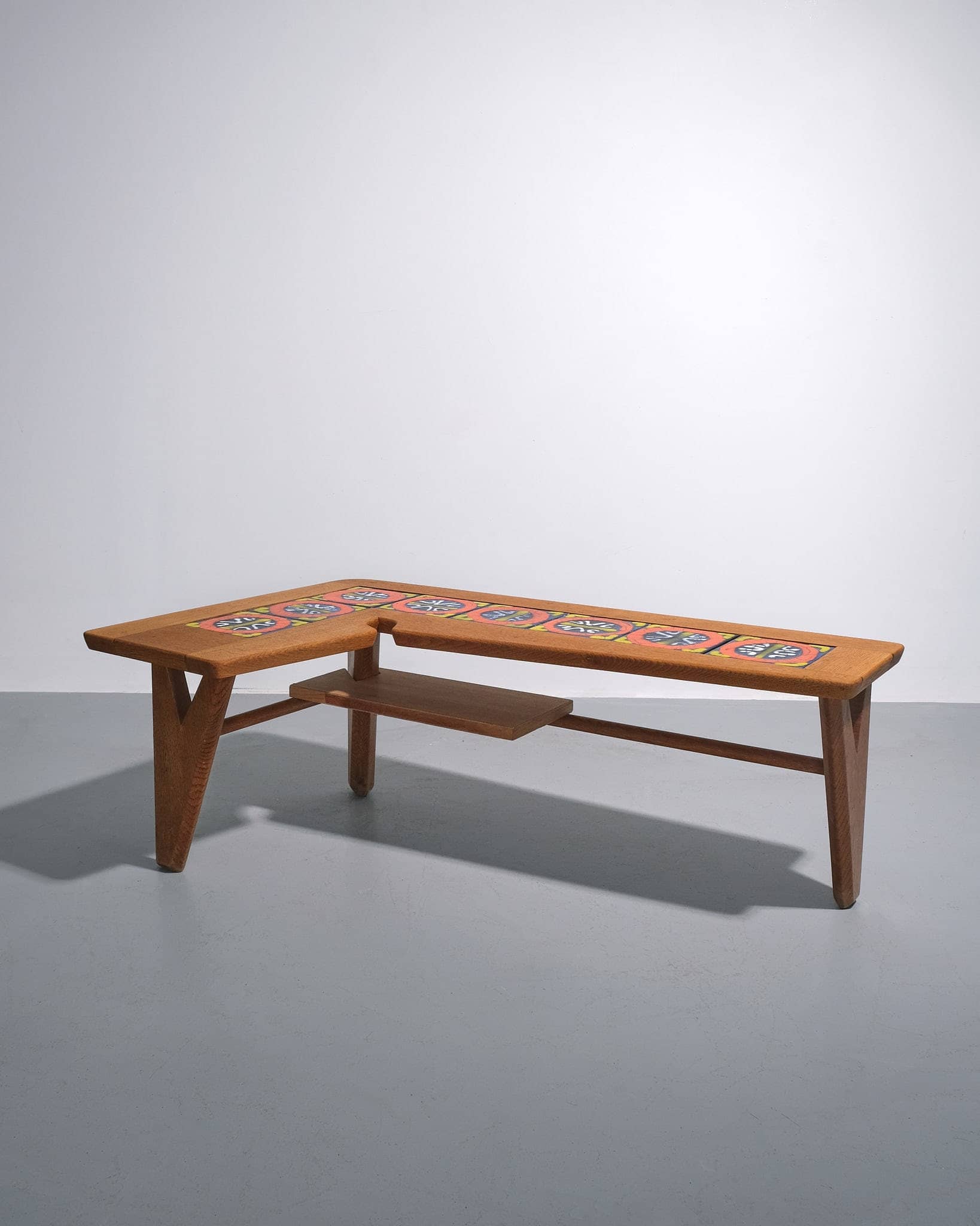 Boomerang Coffee Table With Ceramic Tiles