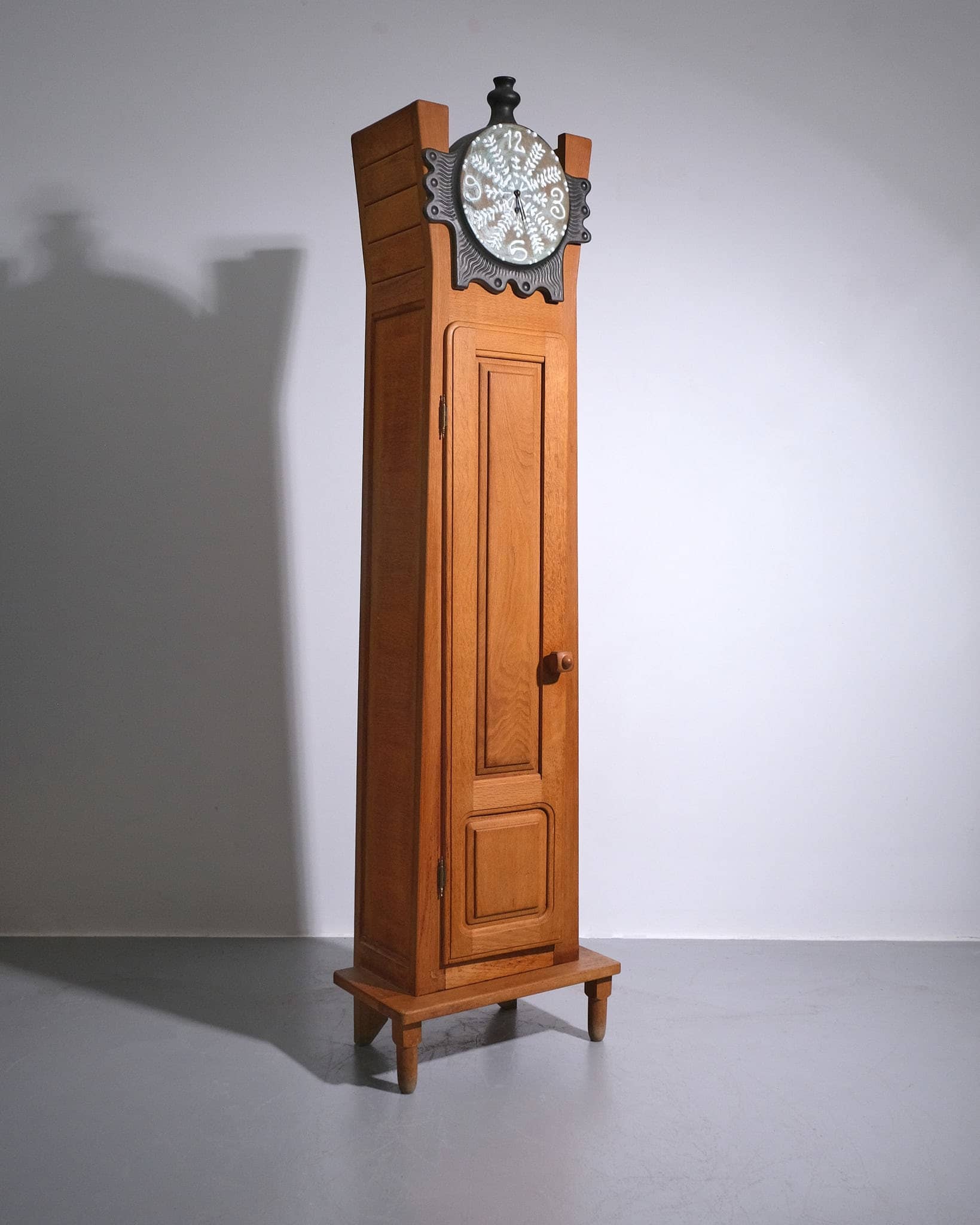 Longcase Clock With Glazed Ceramic Face