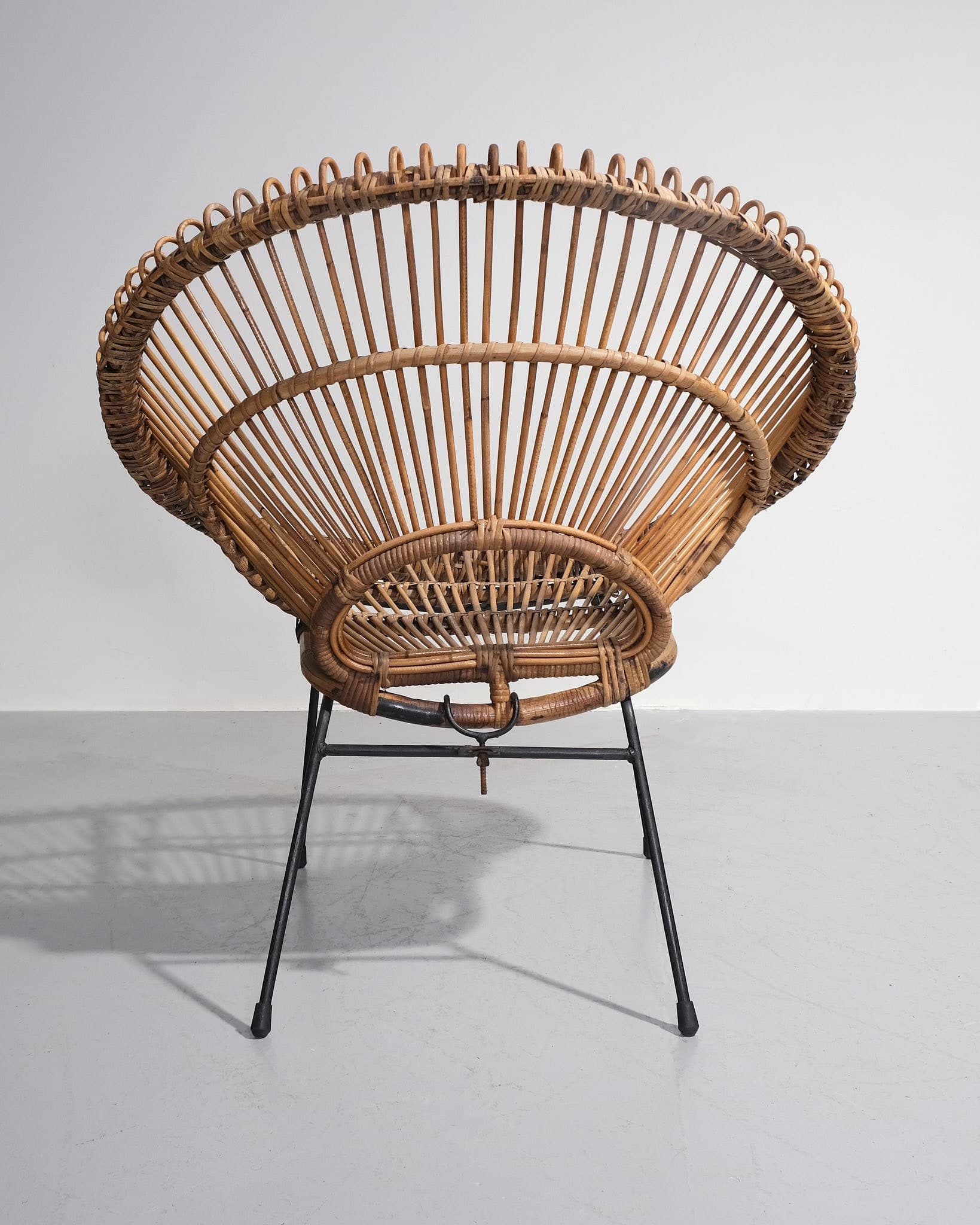 Pair of Rattan Sunburst Chairs