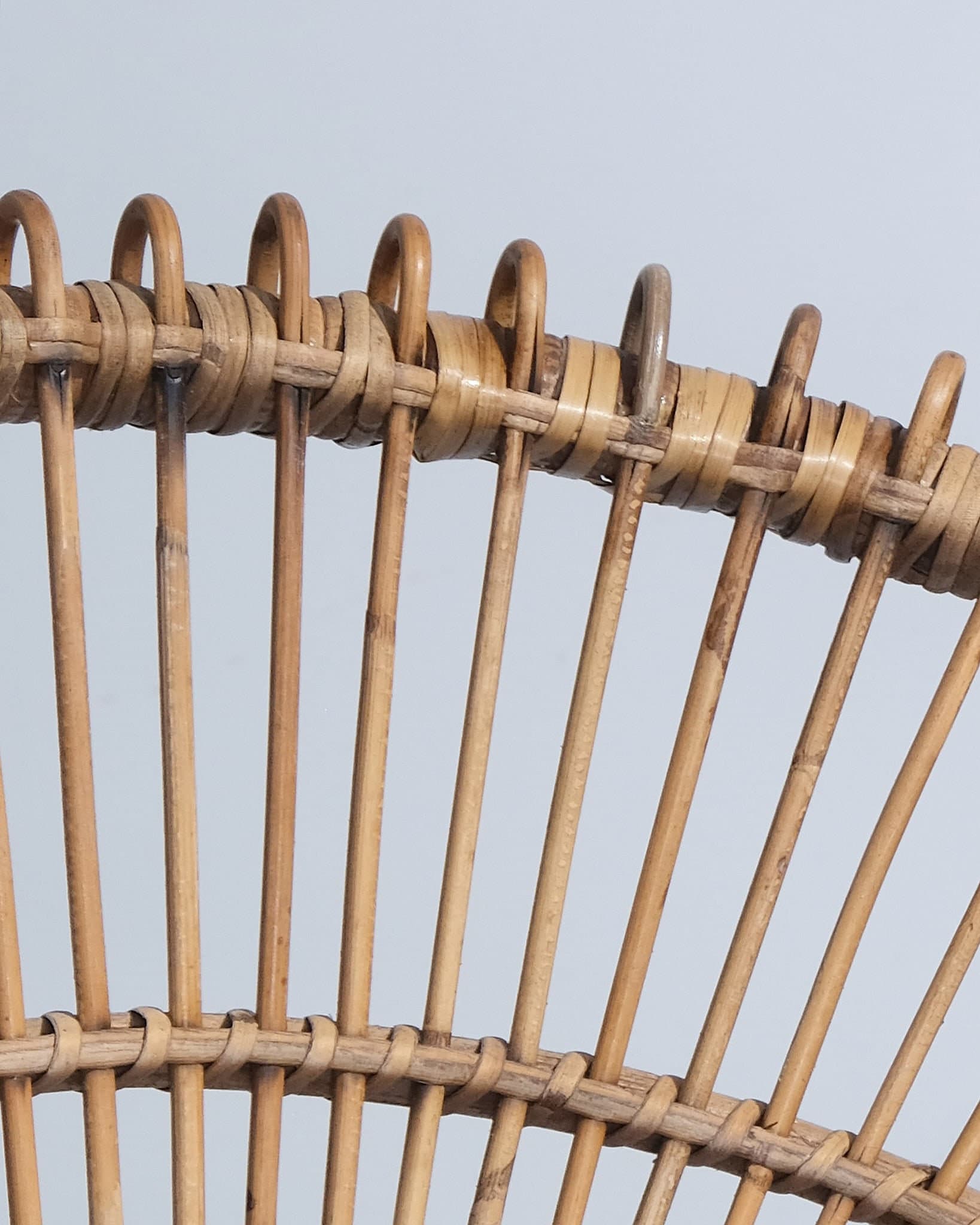 Pair of Rattan Sunburst Chairs