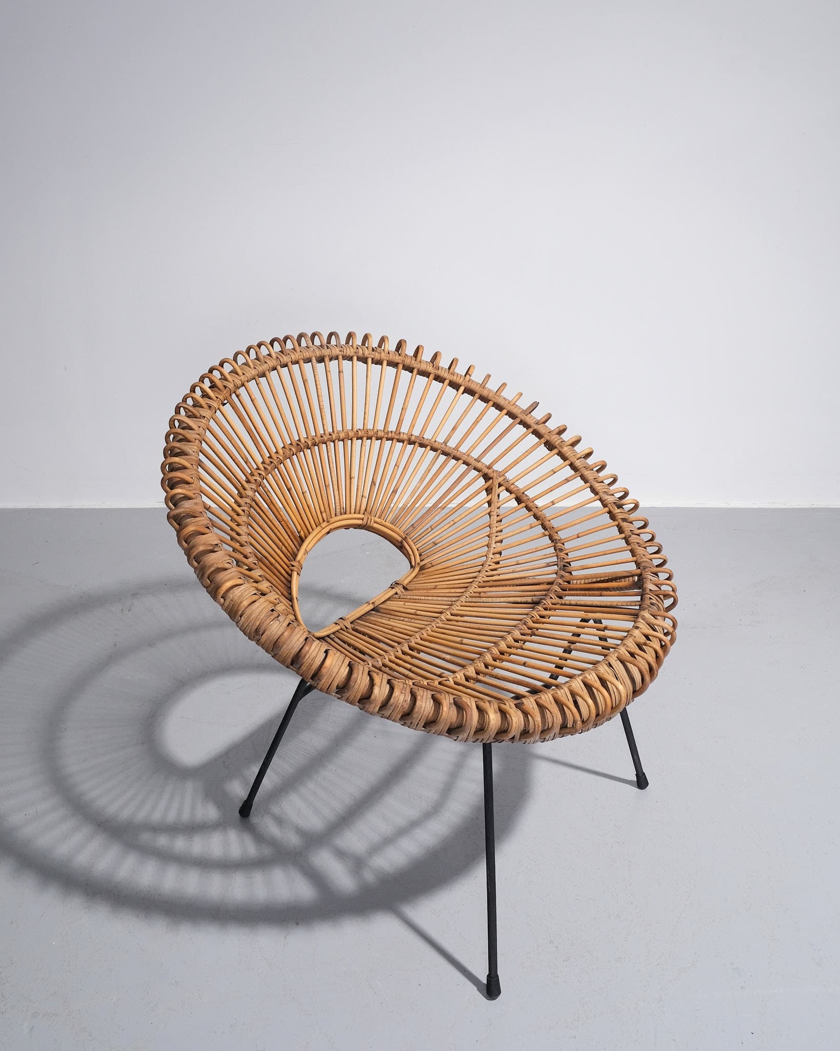 Pair of Rattan Sunburst Chairs