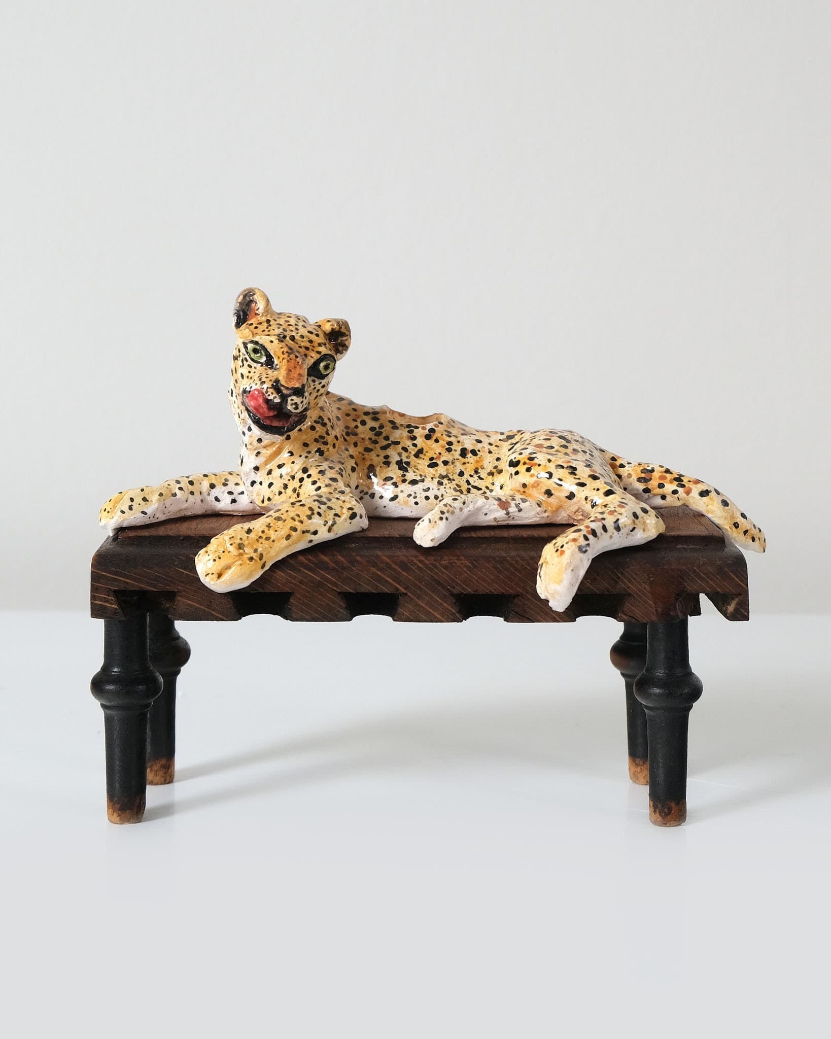 Little Leopard Lounging Candlestick