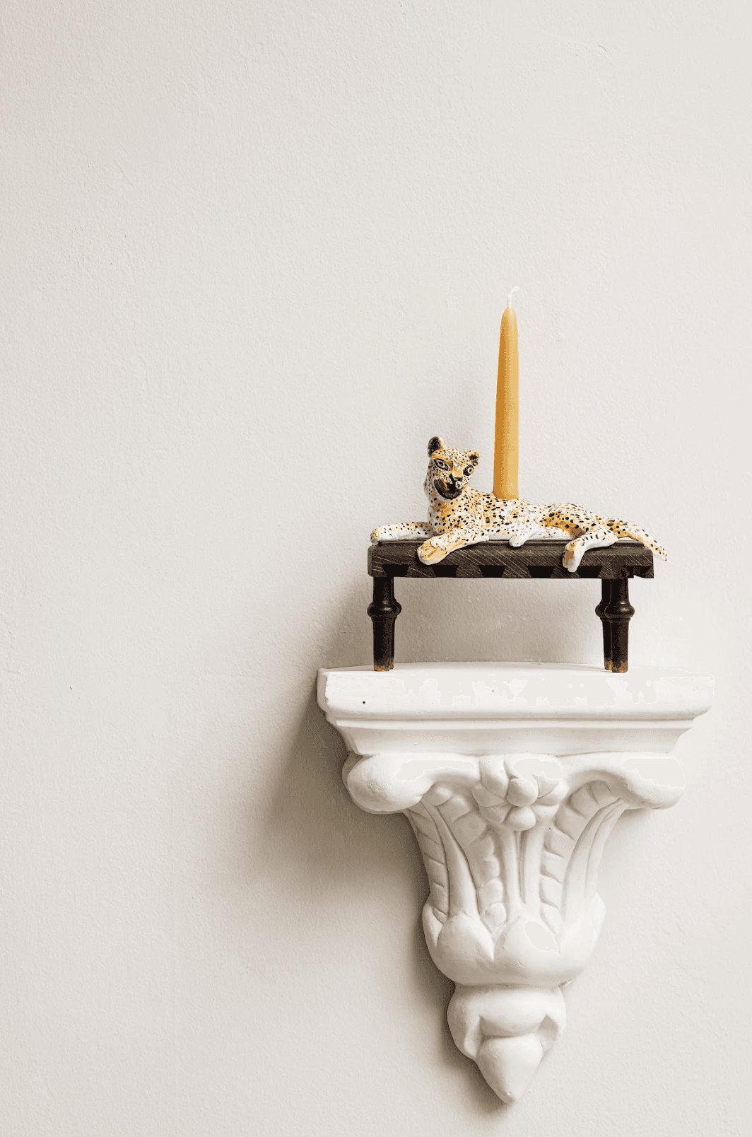 Little Leopard Lounging Candlestick
