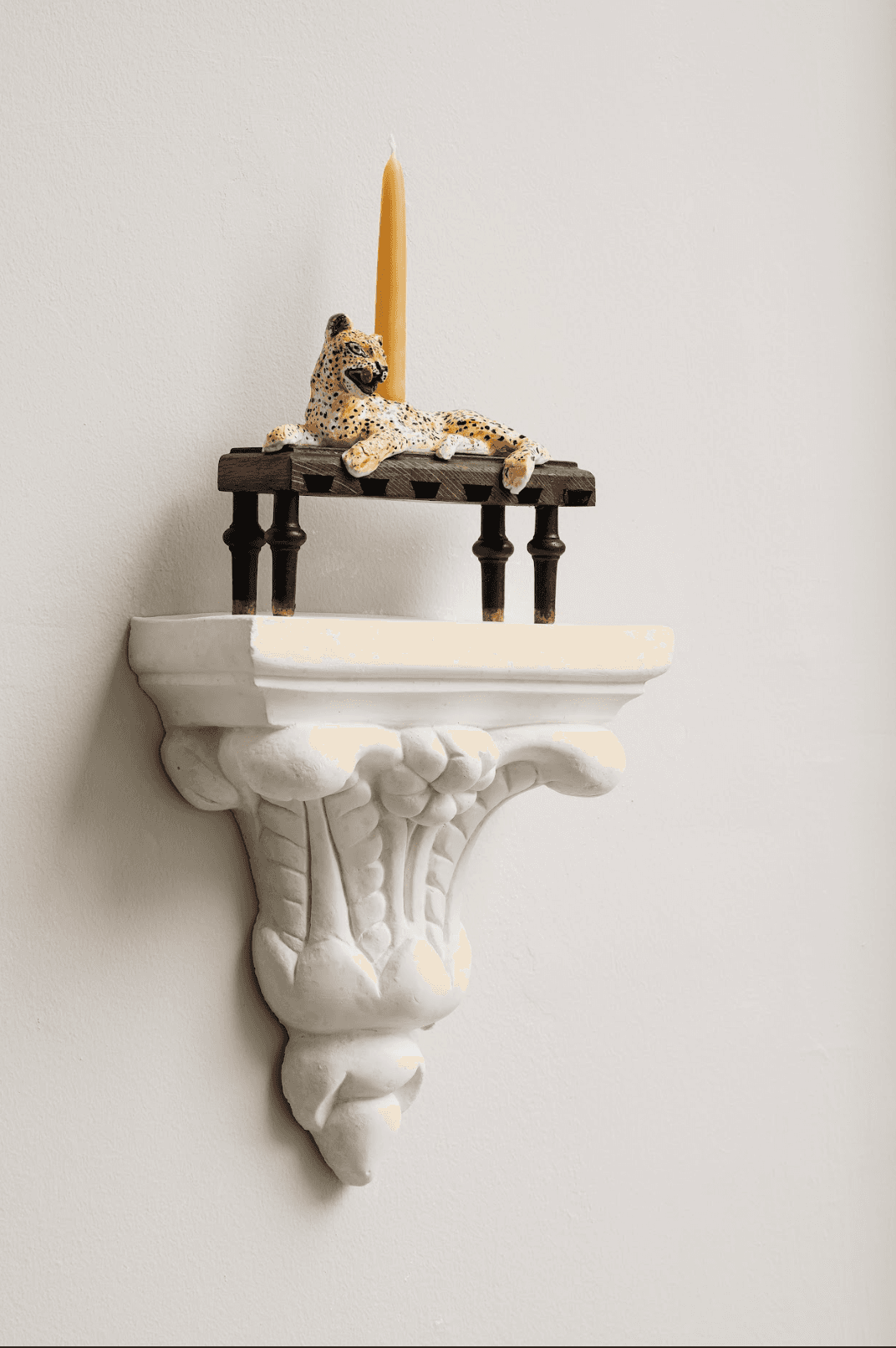 Little Leopard Lounging Candlestick