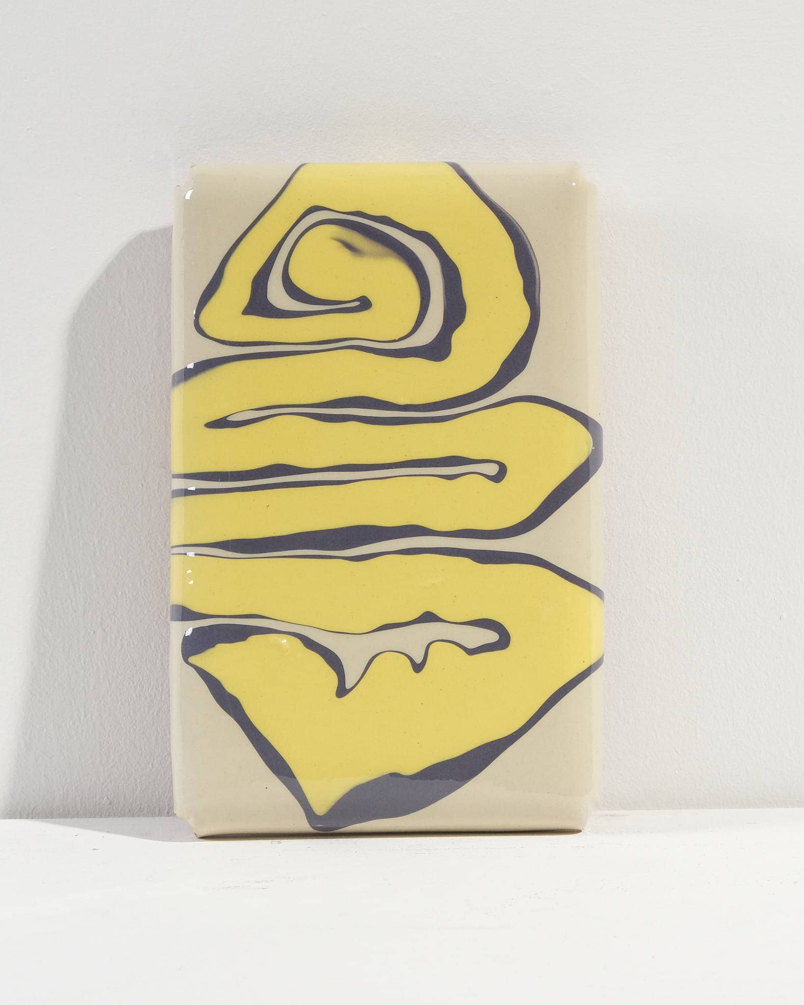 Slip Pillow - Yellow on Black on Pale Green