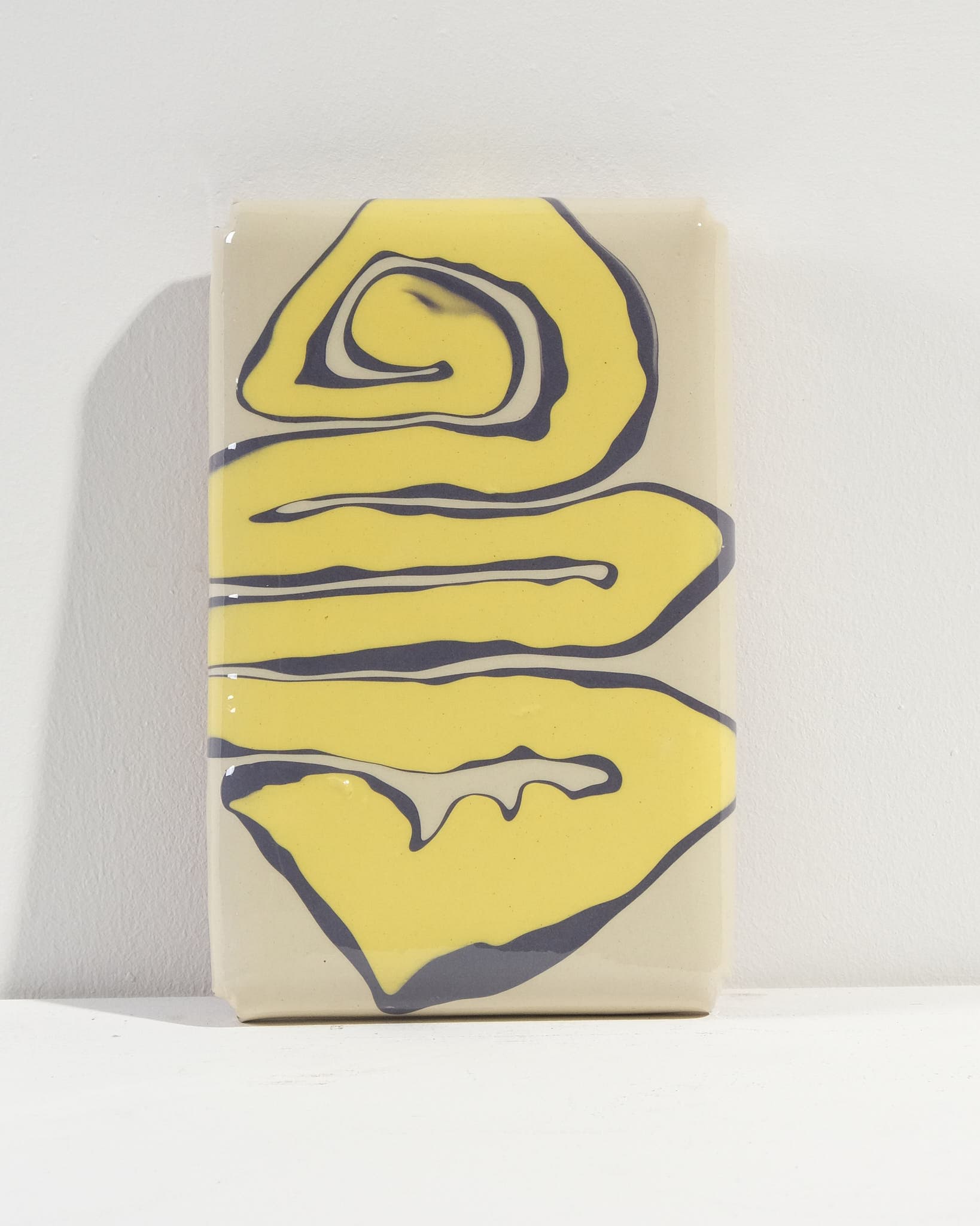 Slip Pillow - Yellow on Black on Pale Green