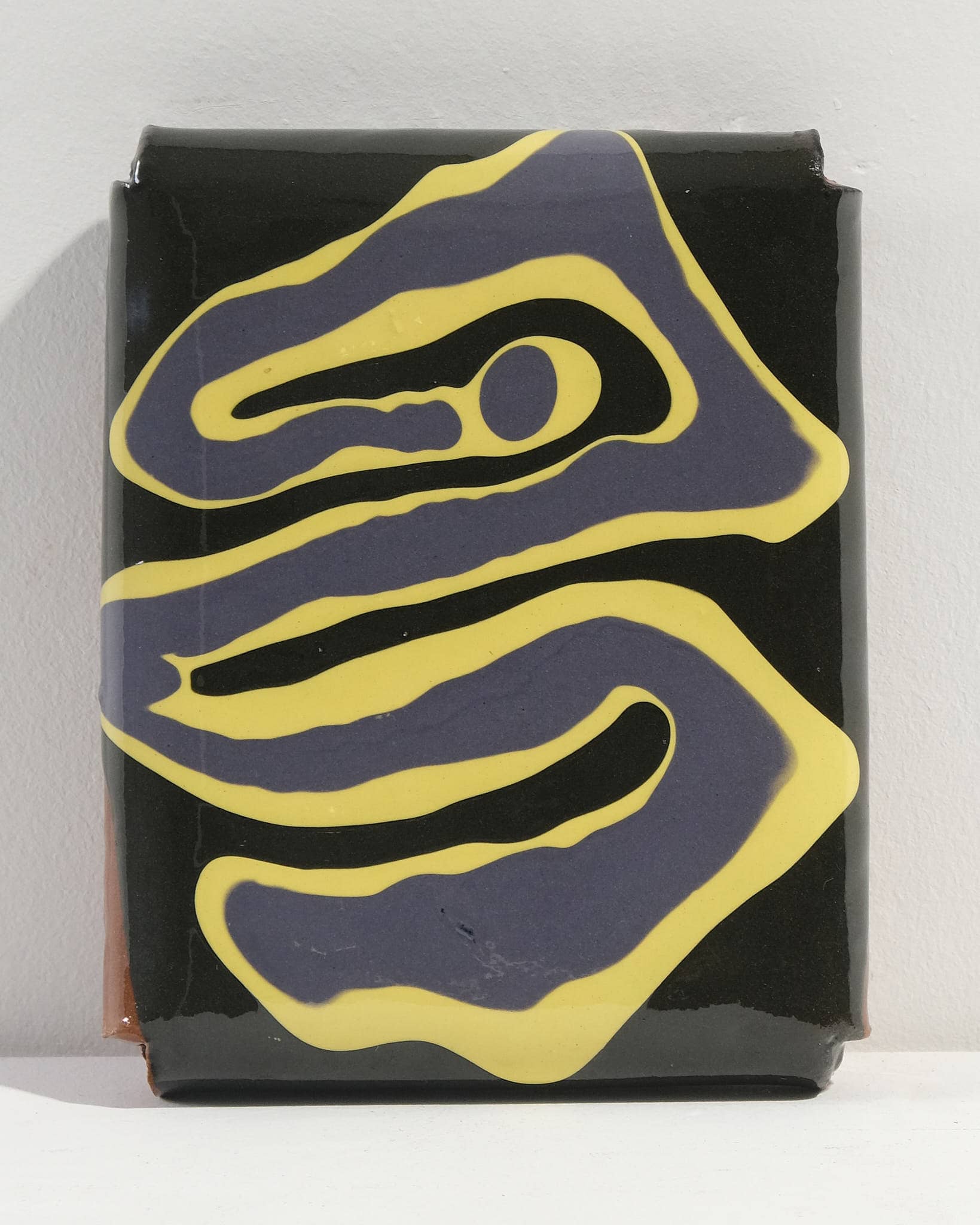 Slip Pillow - Slate on Yellow on Black