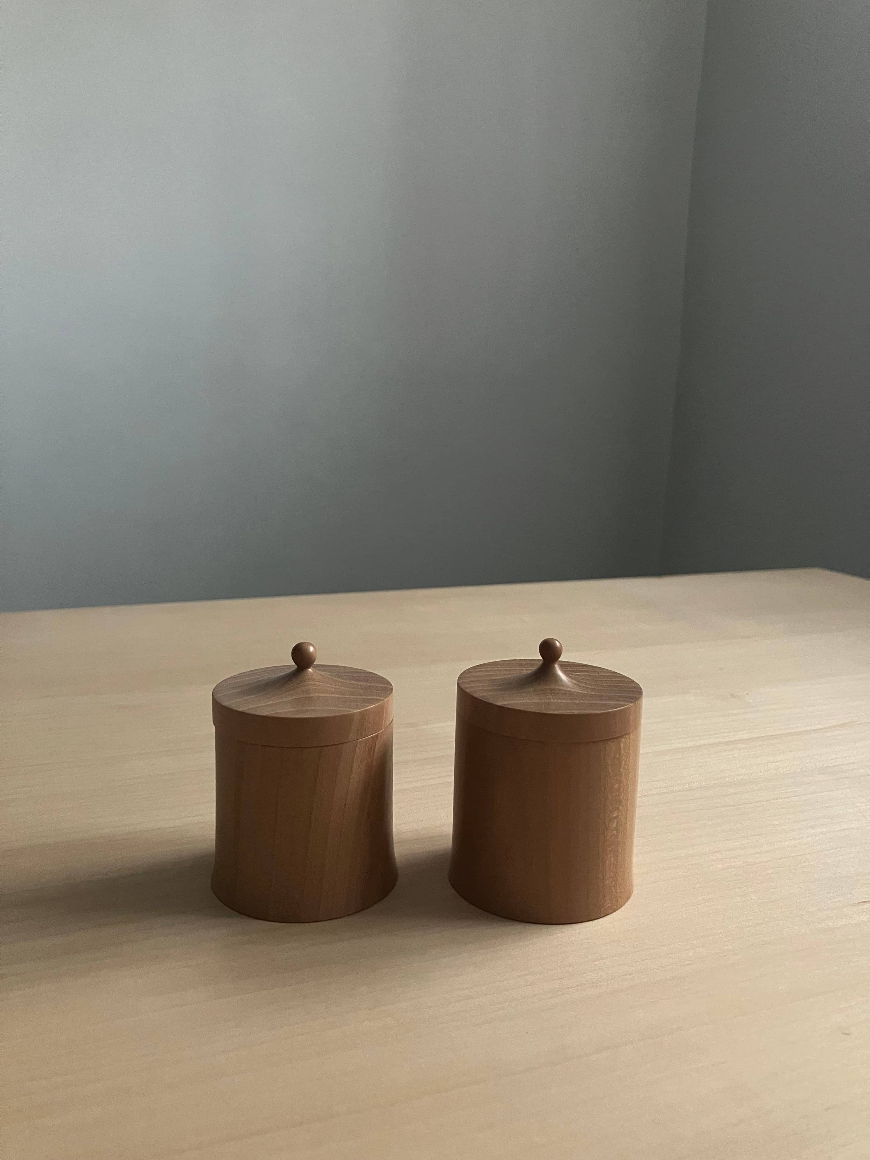 Yhres, 'Pair of Cherry Spice Jars'