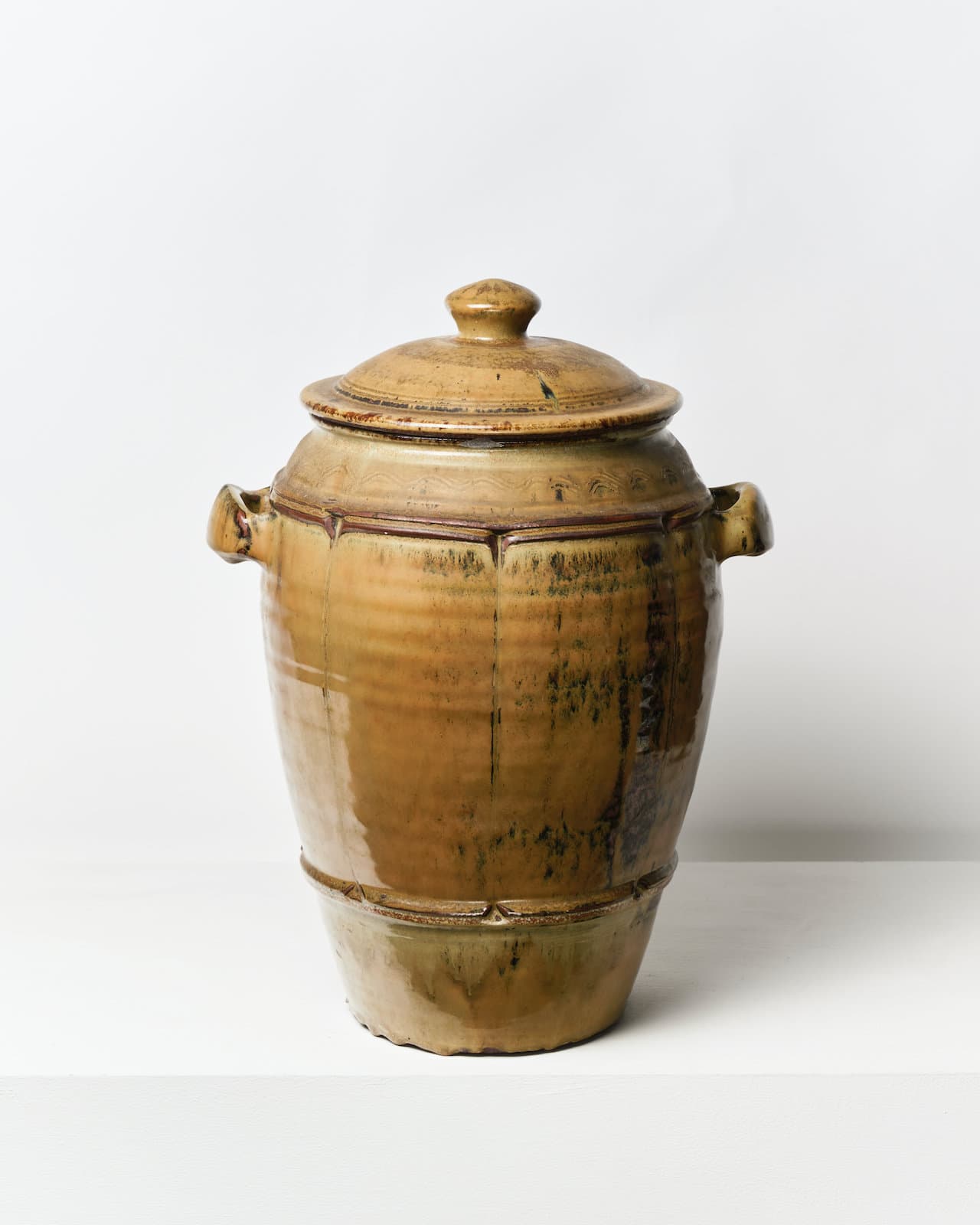 Large Stoneware Lidded Pot