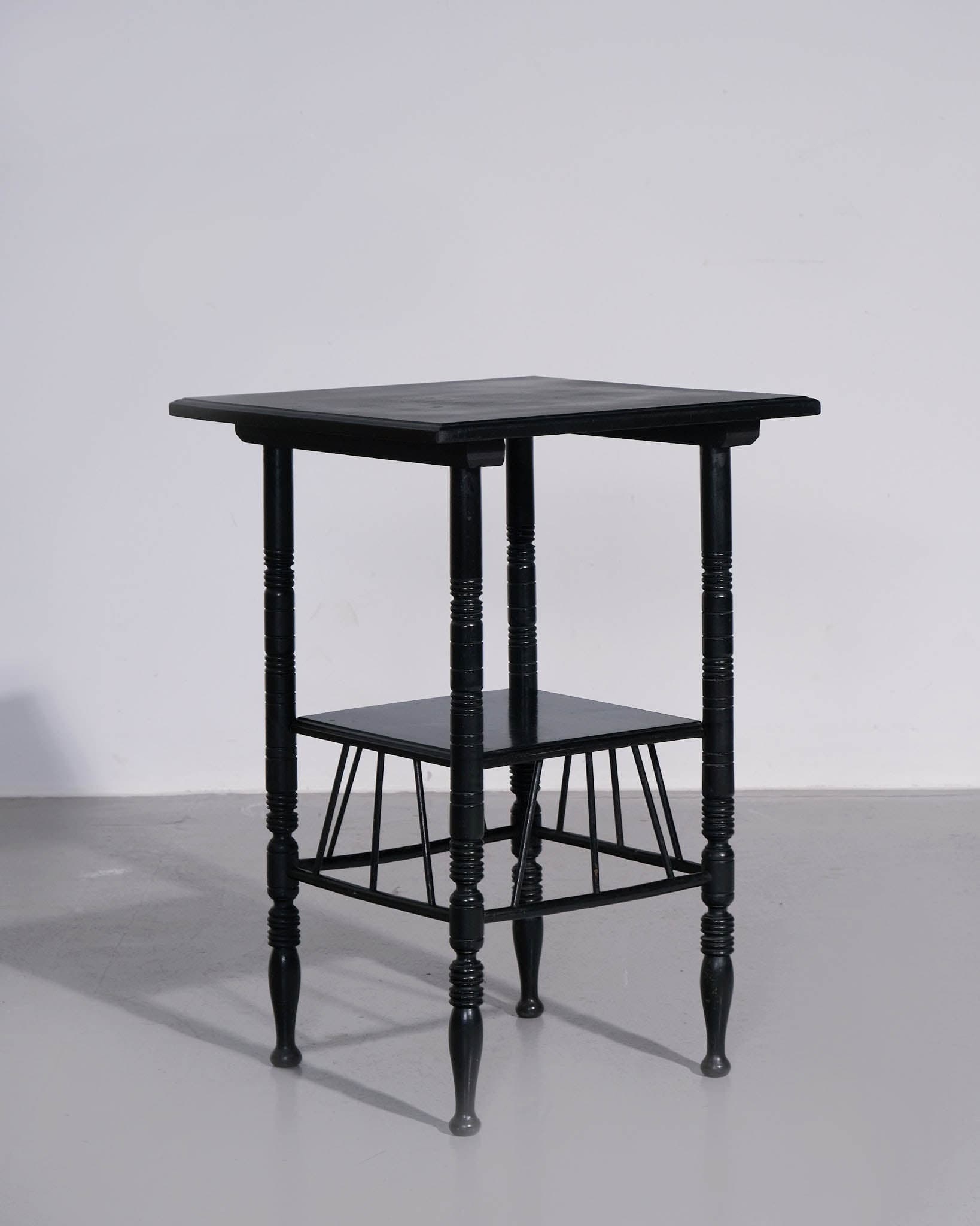 Ebonised Occasional Table with Spindle Supports