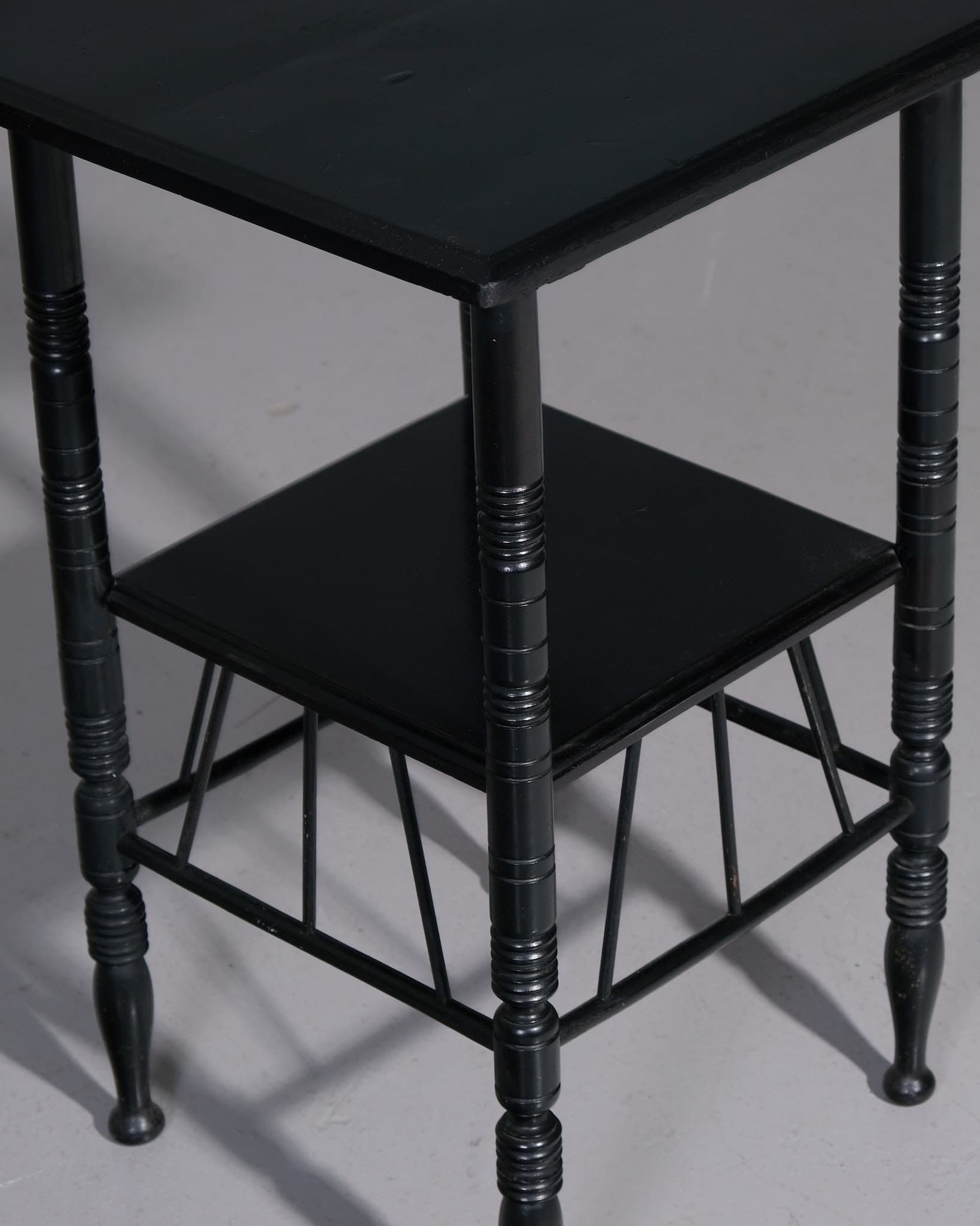 Ebonised Occasional Table with Spindle Supports