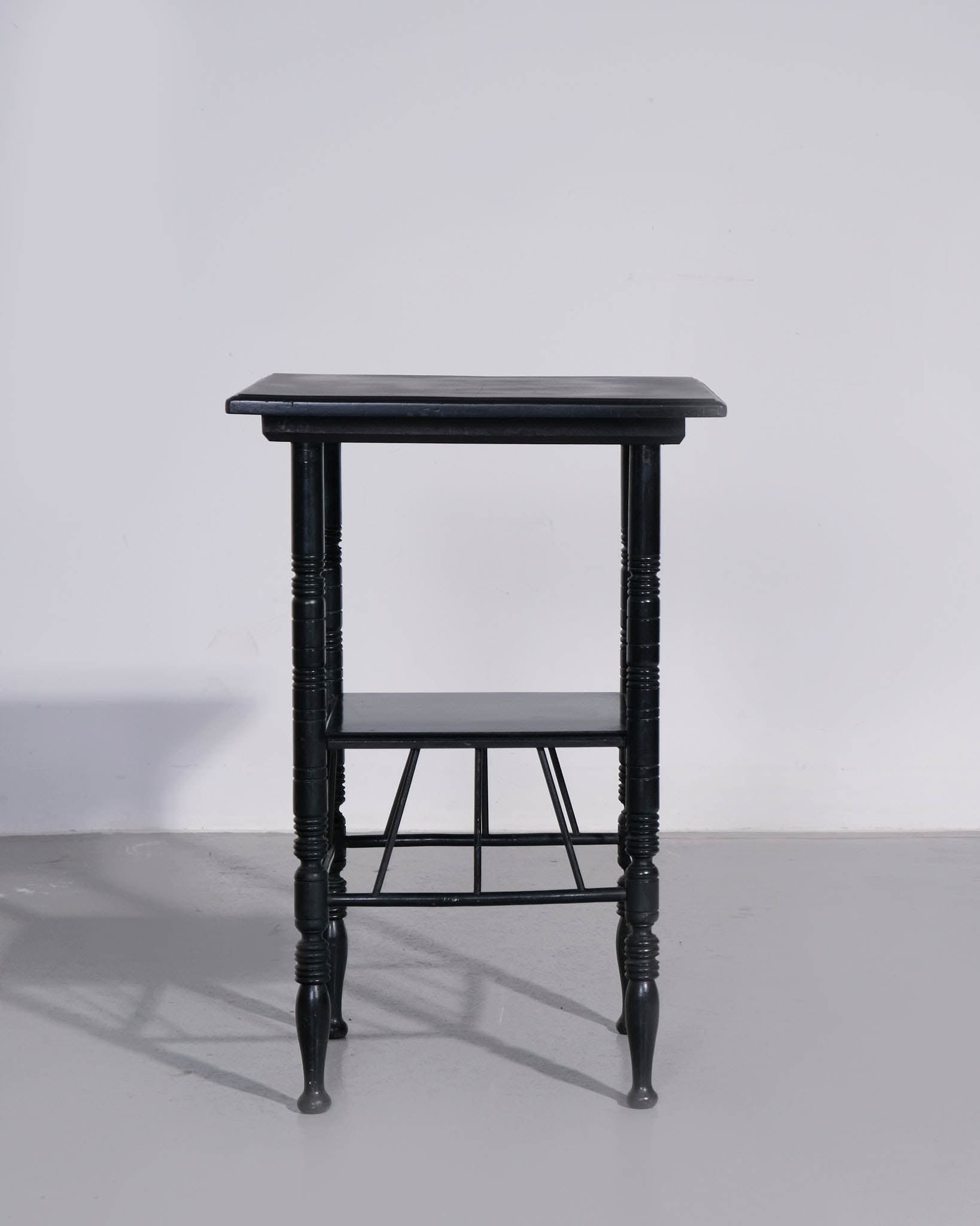 Ebonised Occasional Table with Spindle Supports