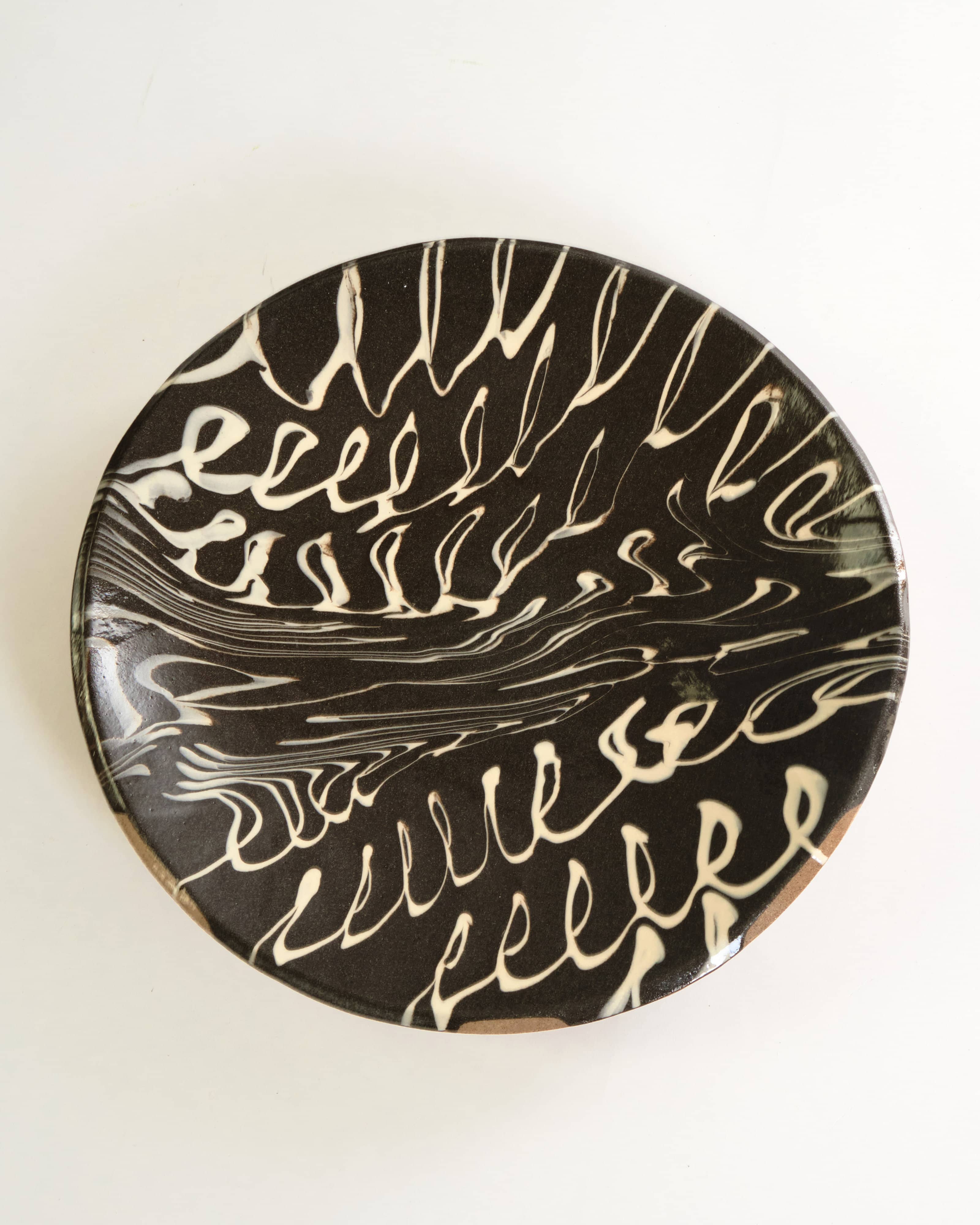 Large Round Slipware Platter