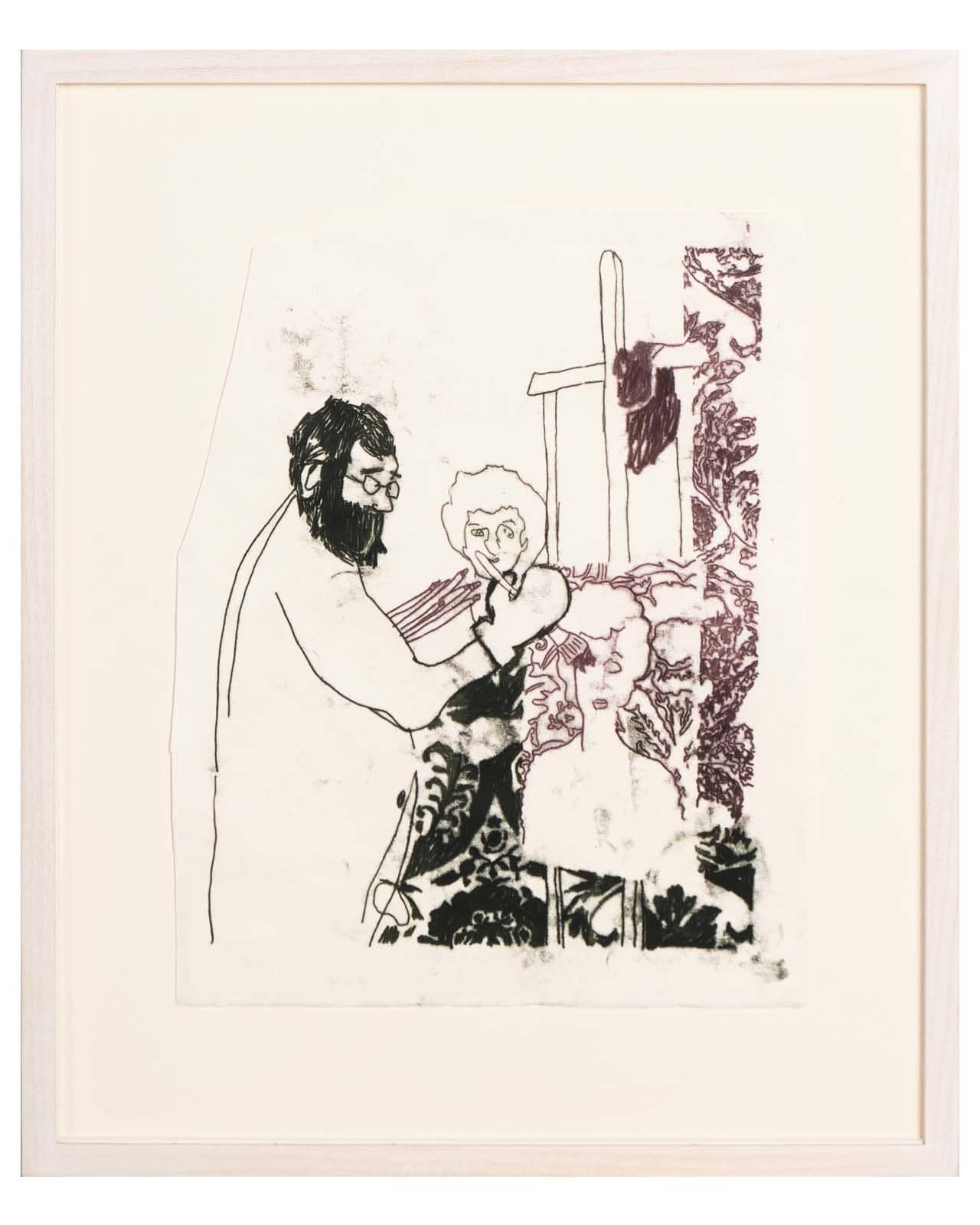 Man Painting A Painting