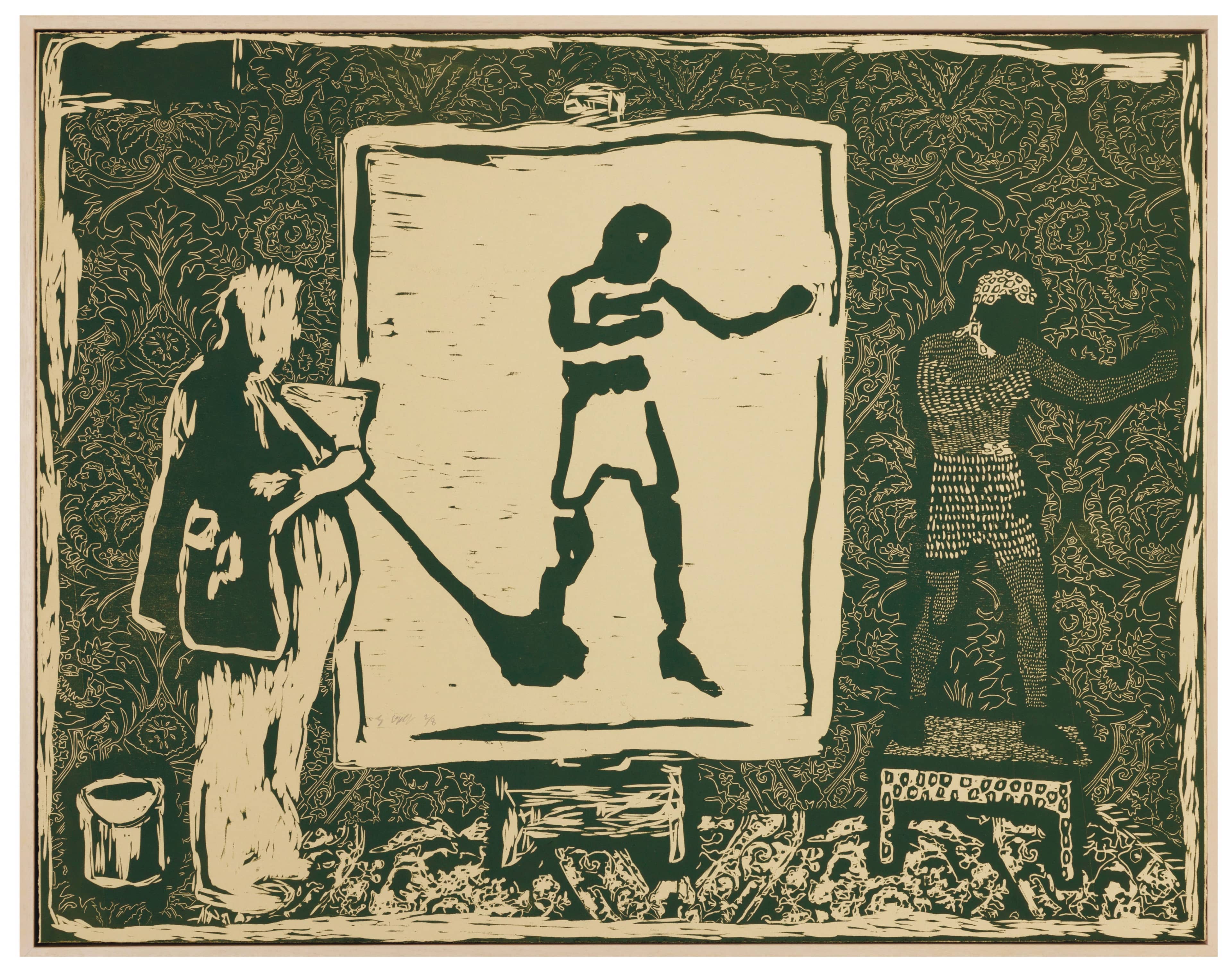 Man Painting A Boxer