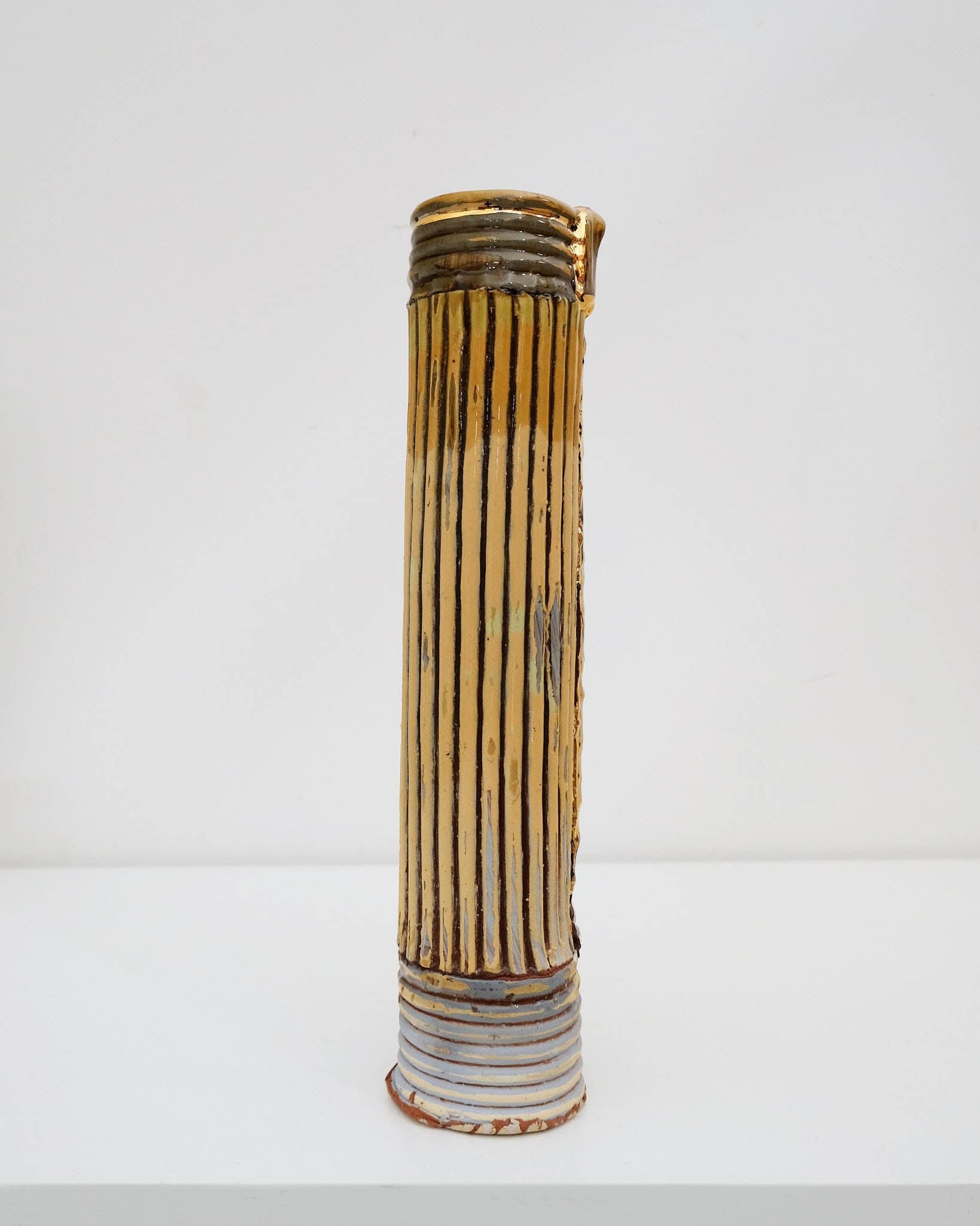 Tall Corrugated Vase