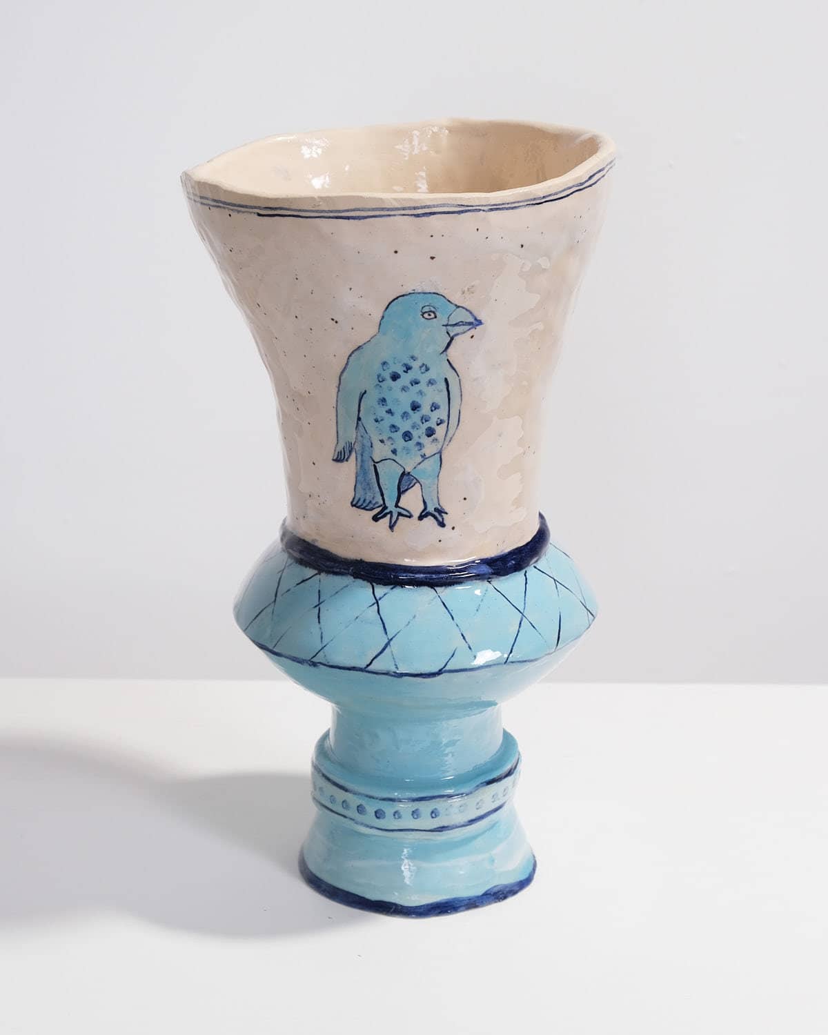 Vase with Blue Bird & Bug