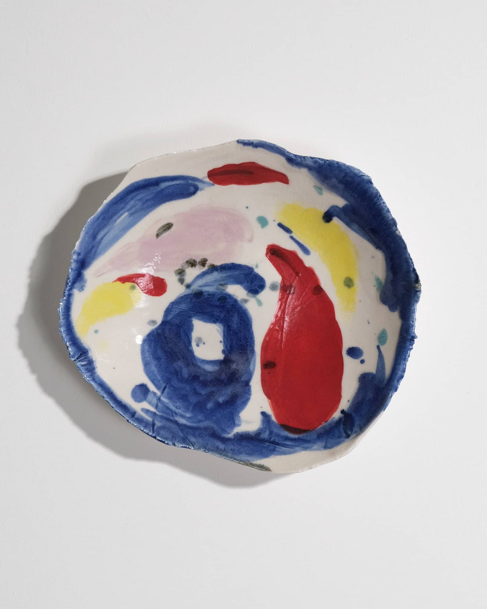 Abstract hand painted charger