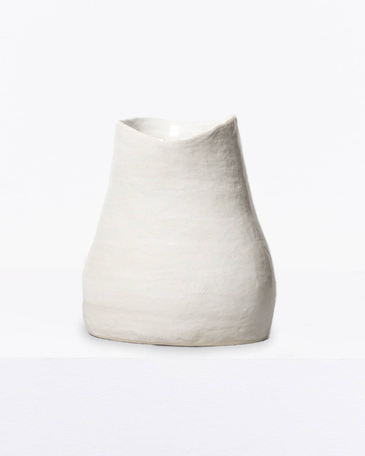 Plain Organic White Vessel