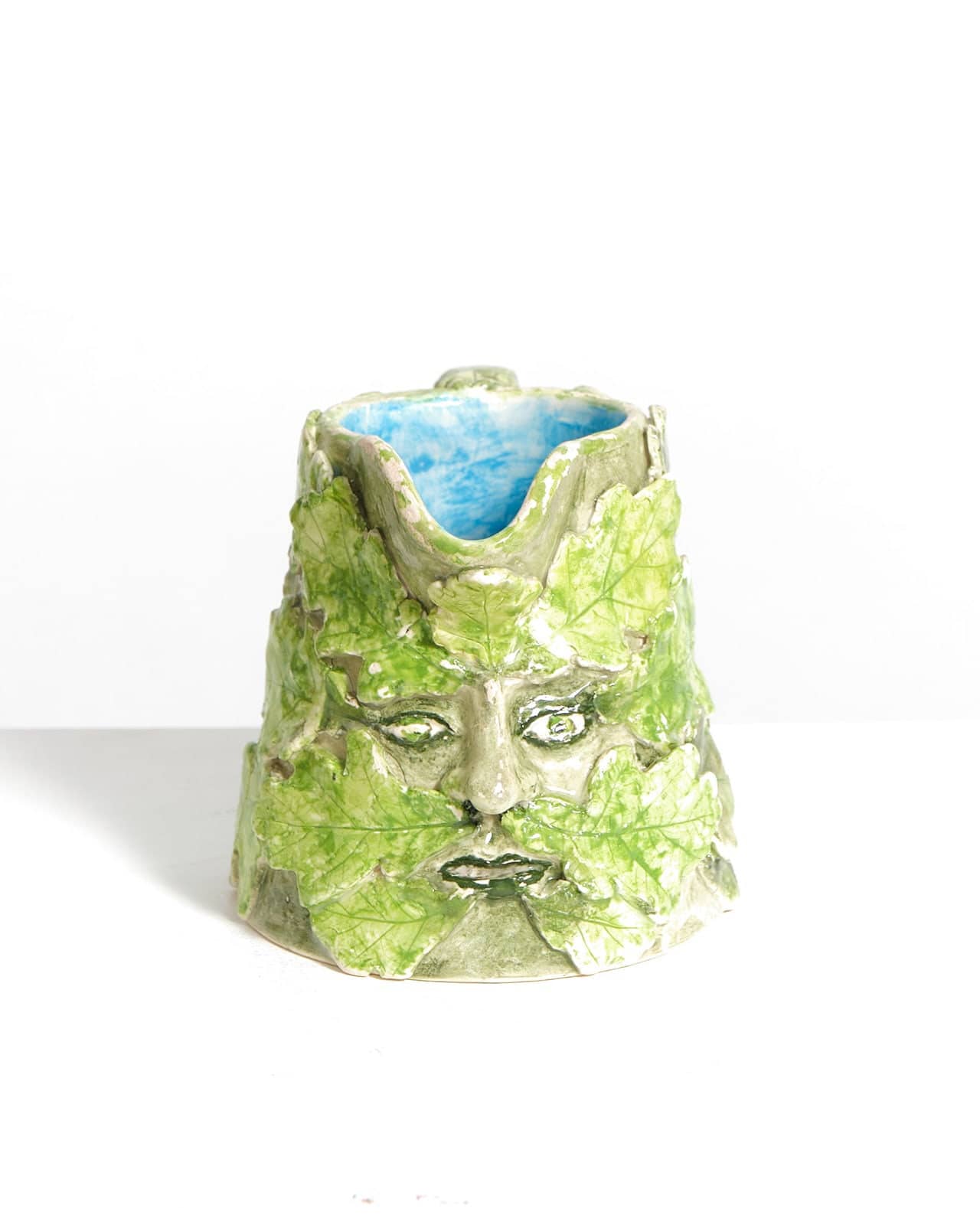 Green man Jug with blue