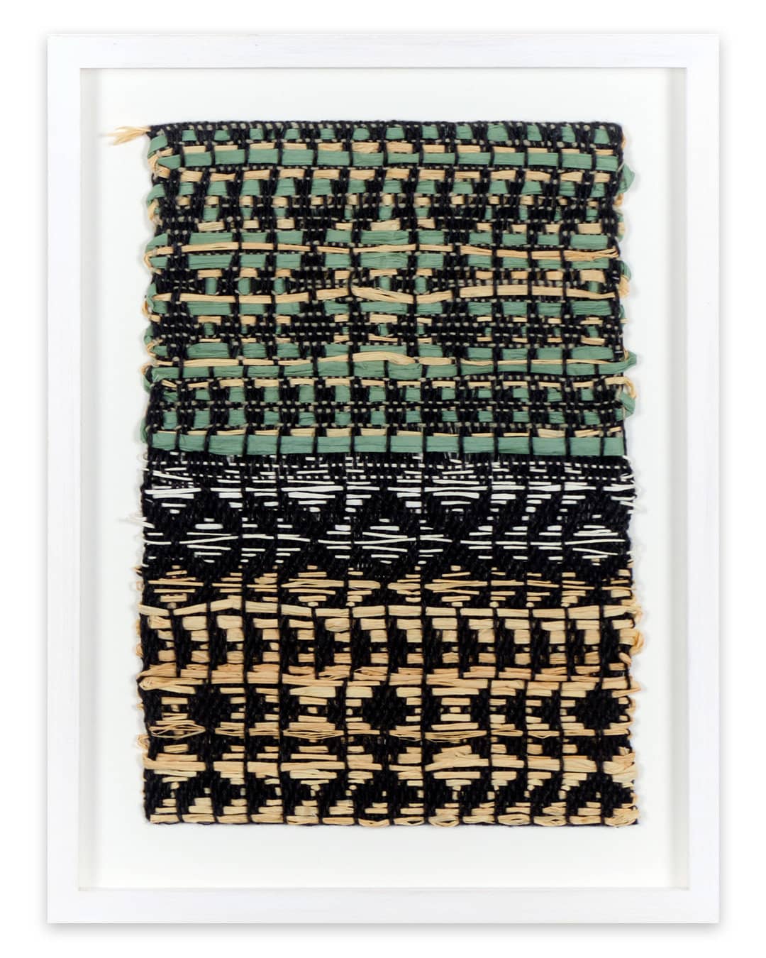 Patterned Linen, Paper & Raffia Panel