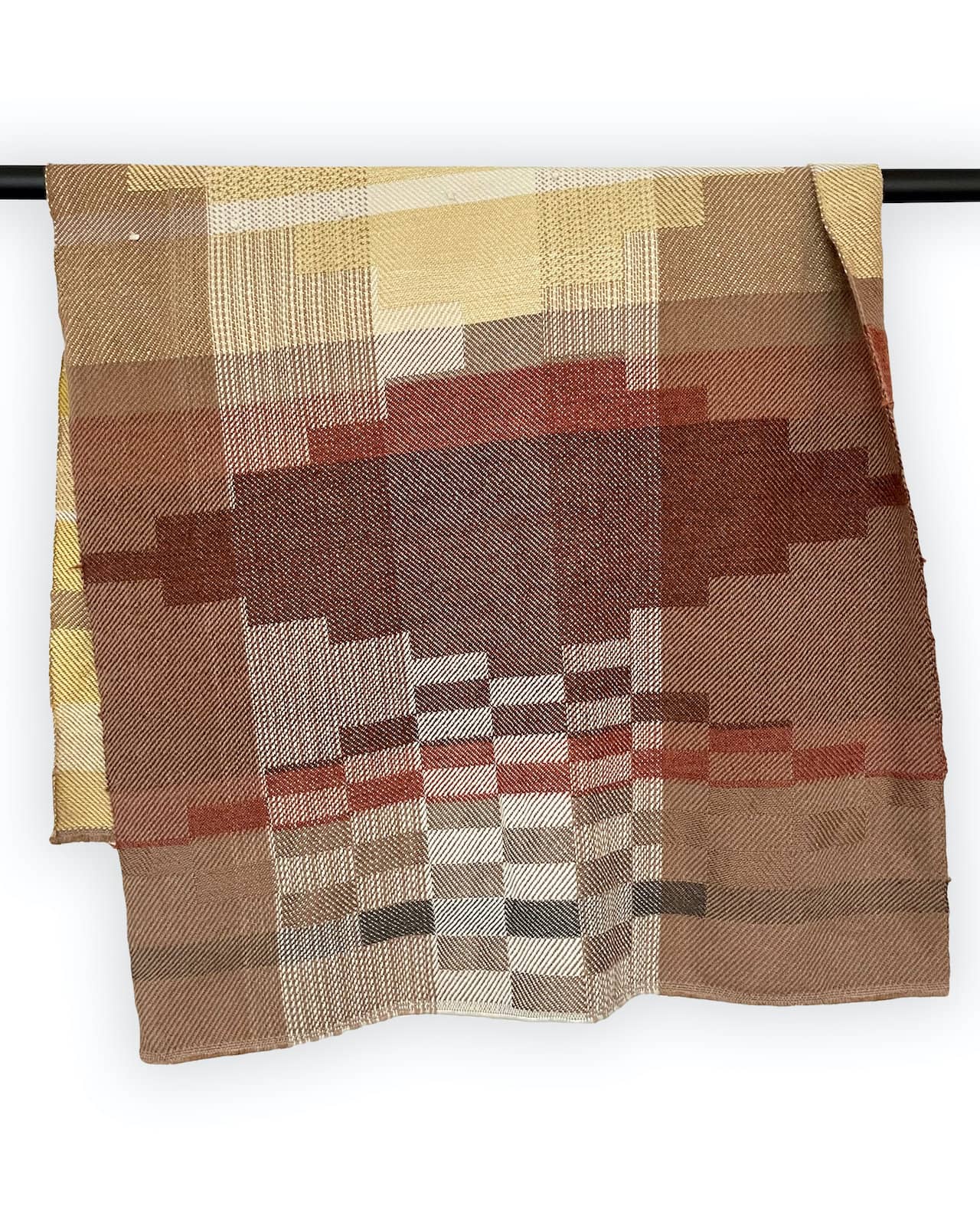 Handwoven throw 'Yellow & Terracotta'