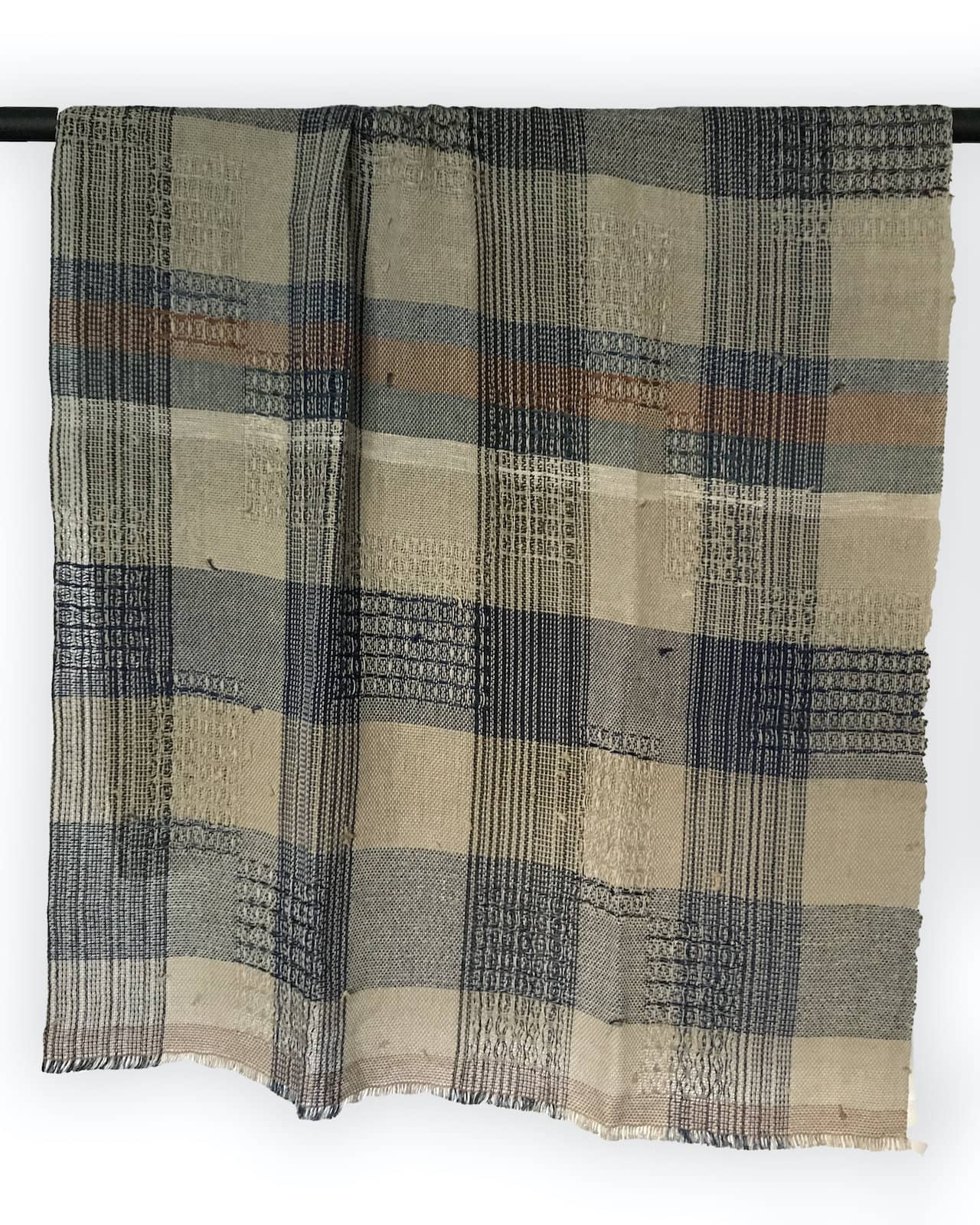 Handwoven throw 'Honeycomb Blocks'