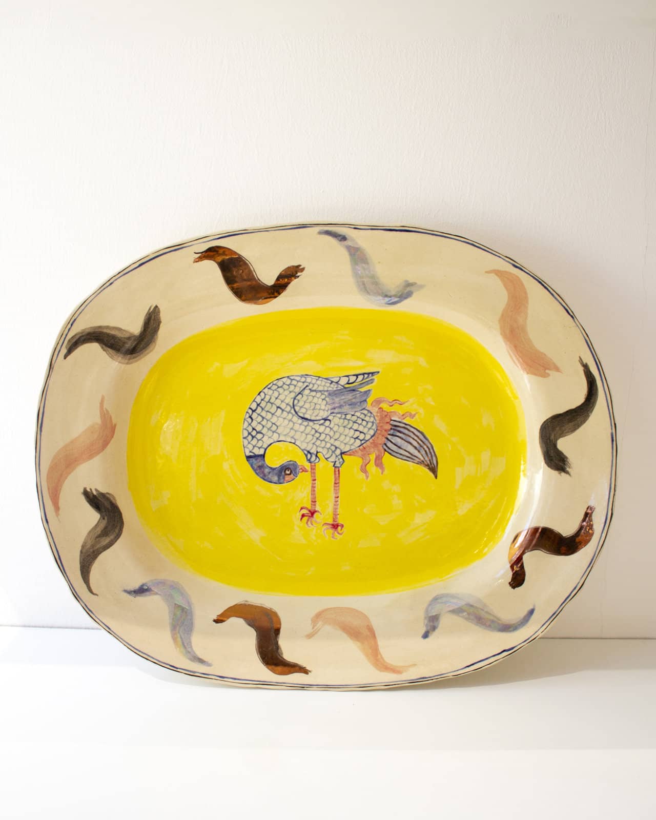 Platter with Lustre Bird