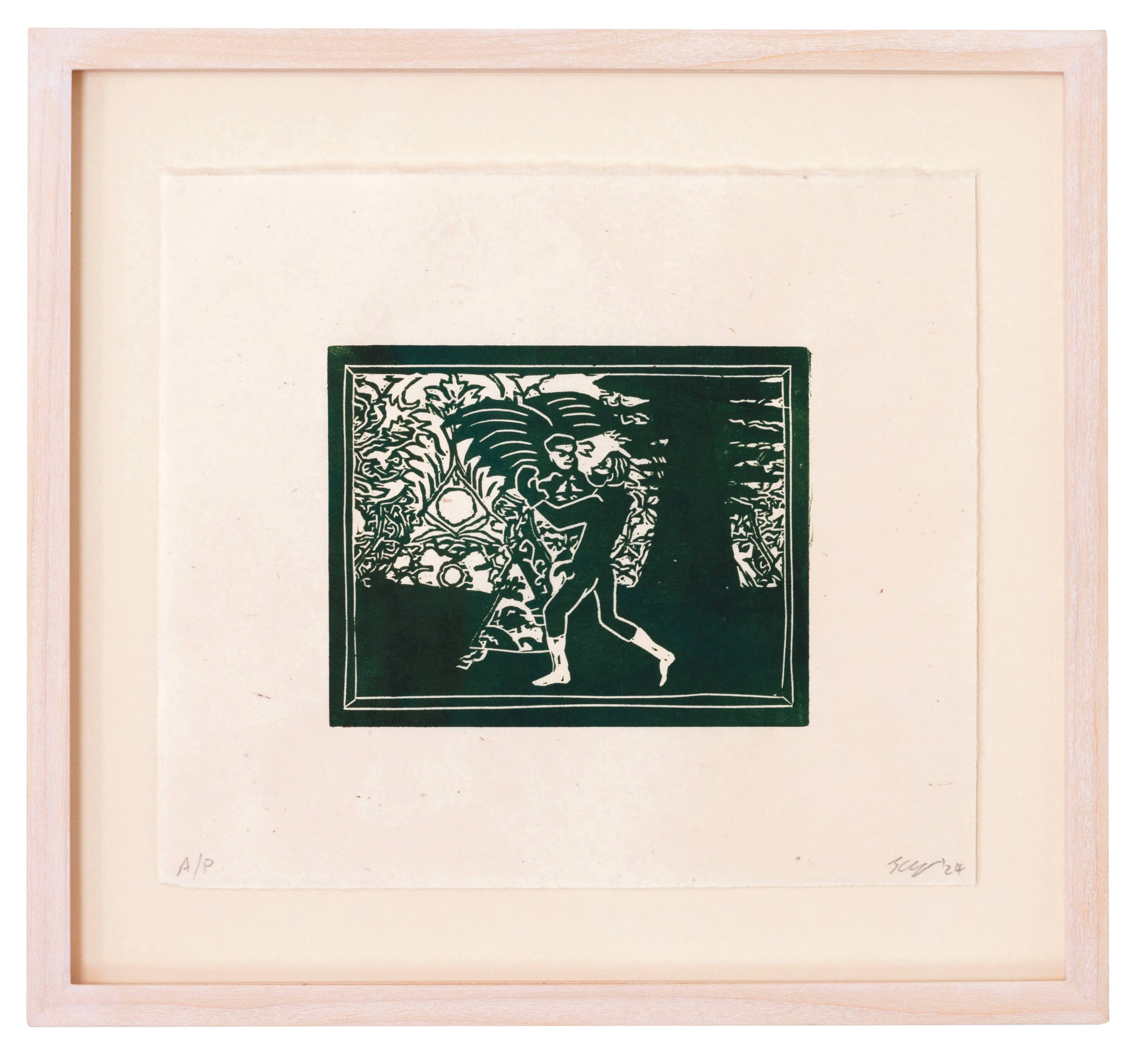 Man Wrestling An Angel (Study)