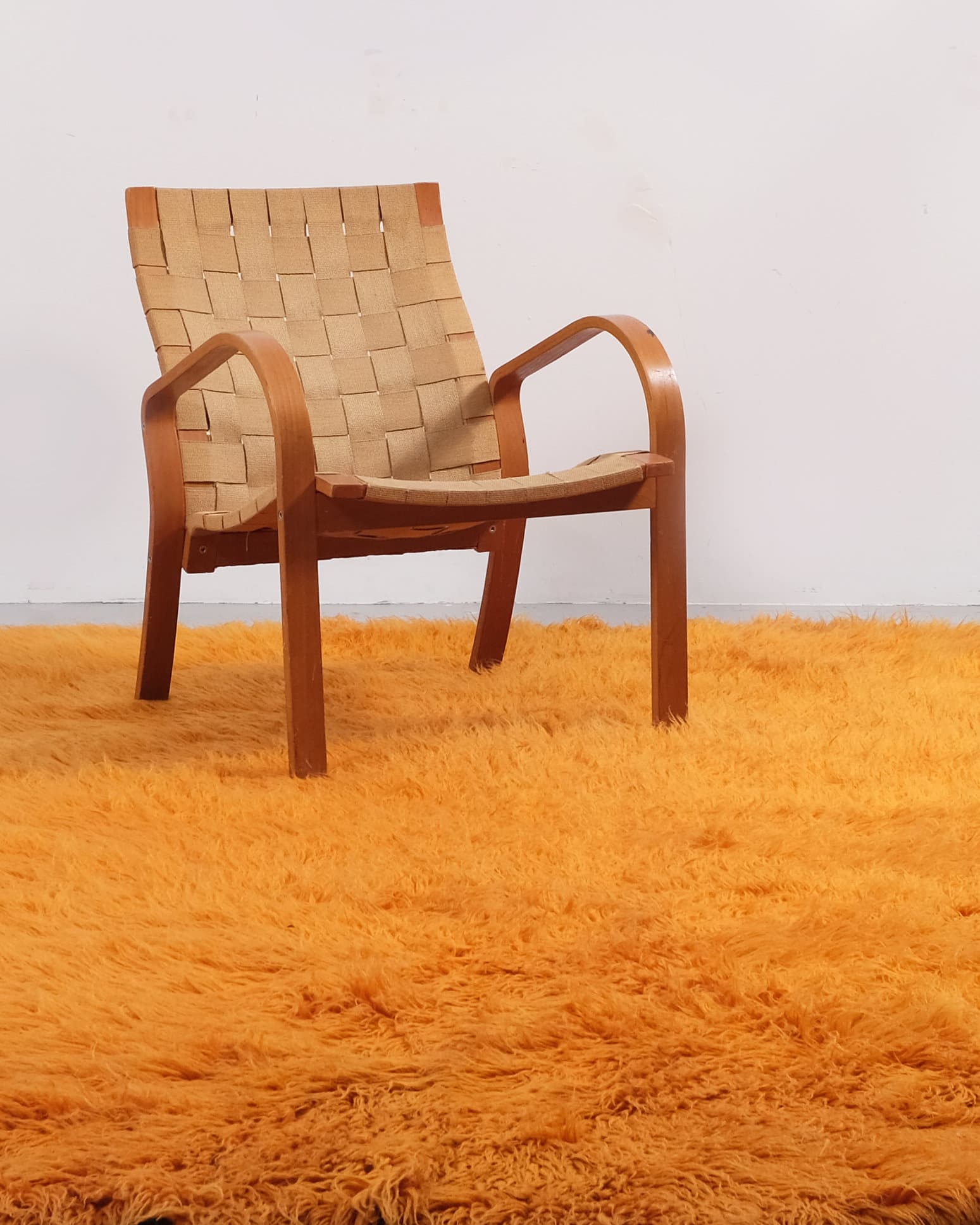 Orange Hand Tufted Rug