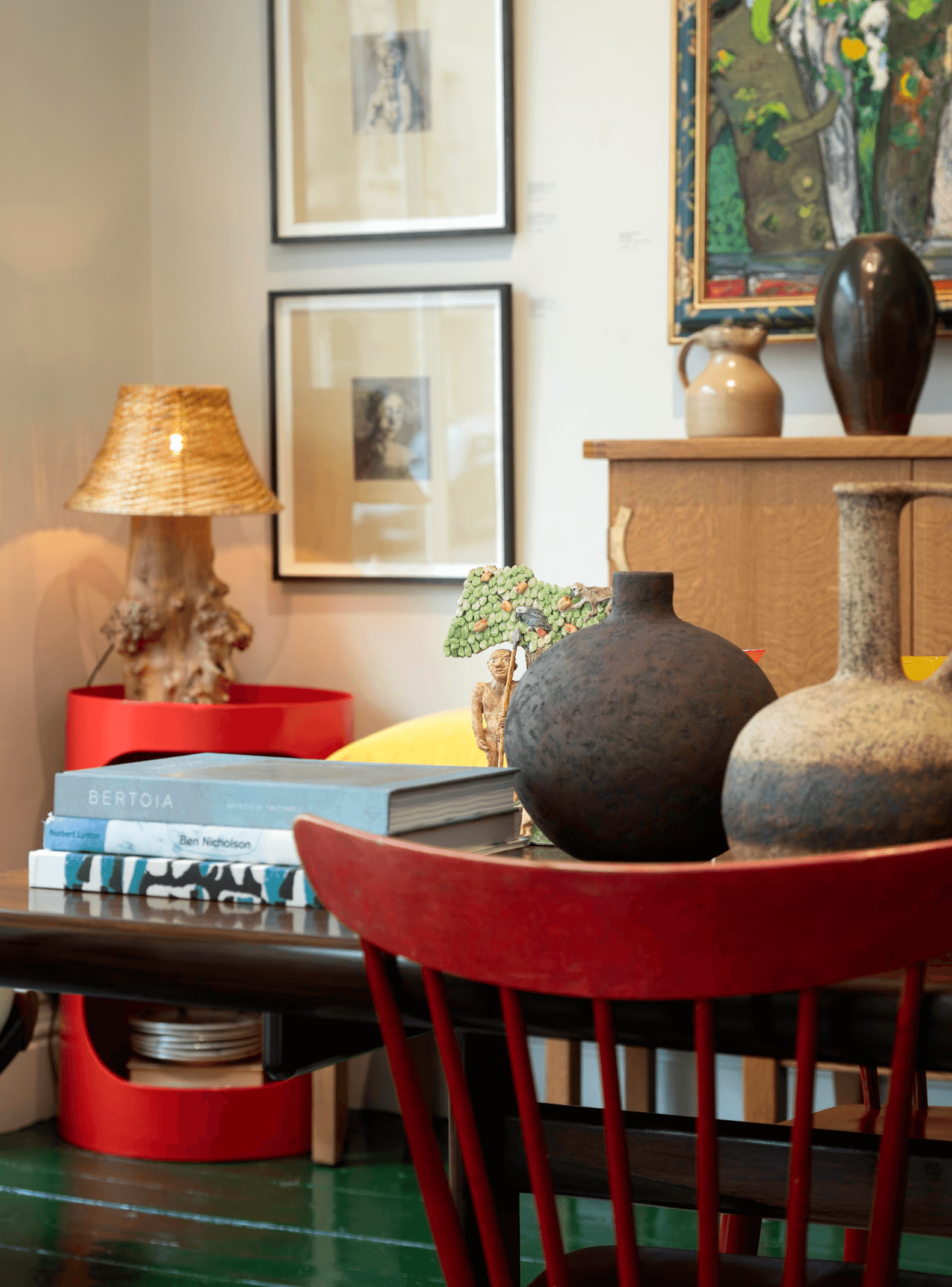 Tomotom Three Tier Large Side Table in Red