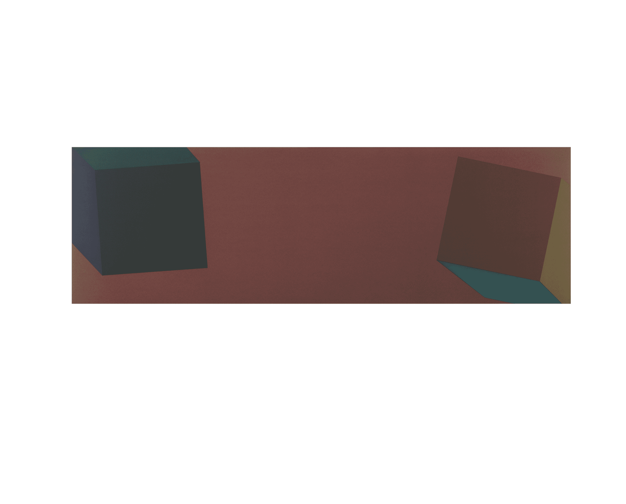 Two Cubes with Colors Superimposed (Red)